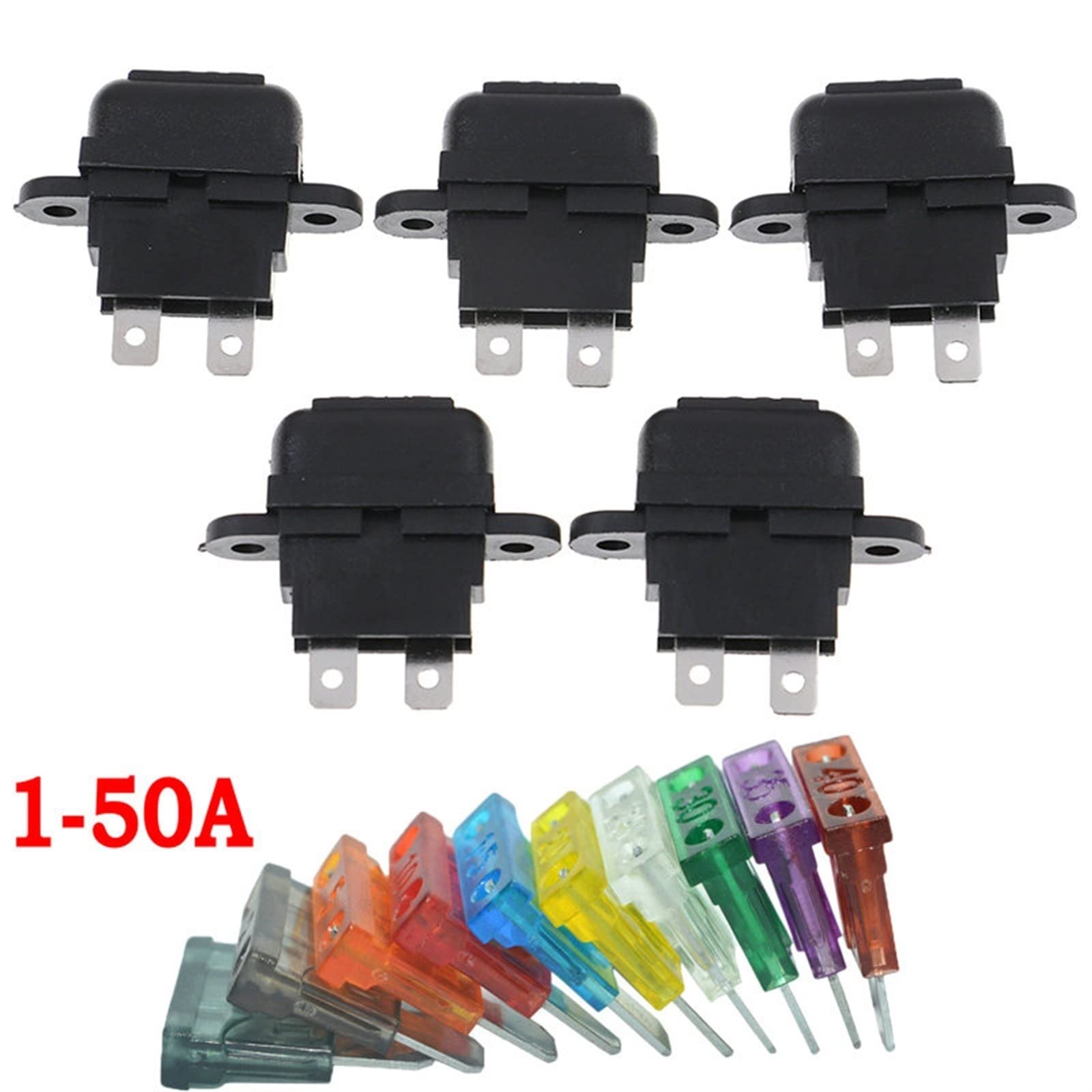 Portafusibles medio estándar for coche a prueba de agua de 5 uds. (Size : 15A)