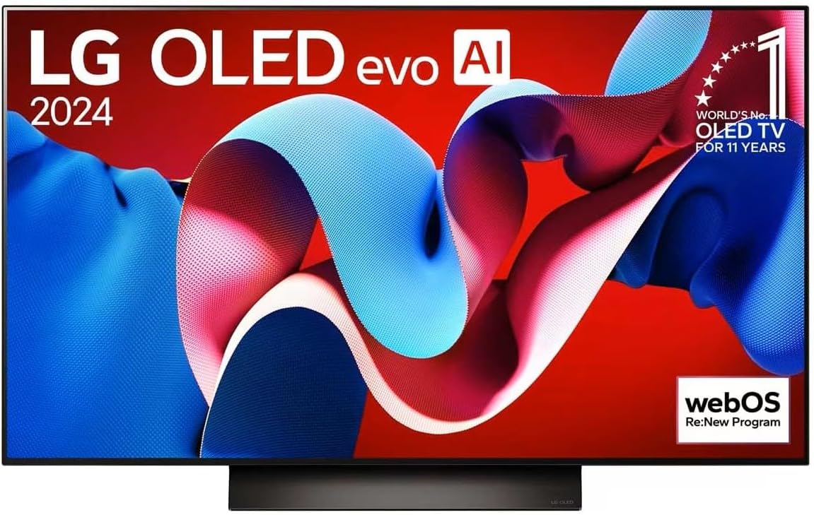 TV OLED Evo LG OLED48C4 121 cm 4K UHD Smart TV 2024 Noir et Brun