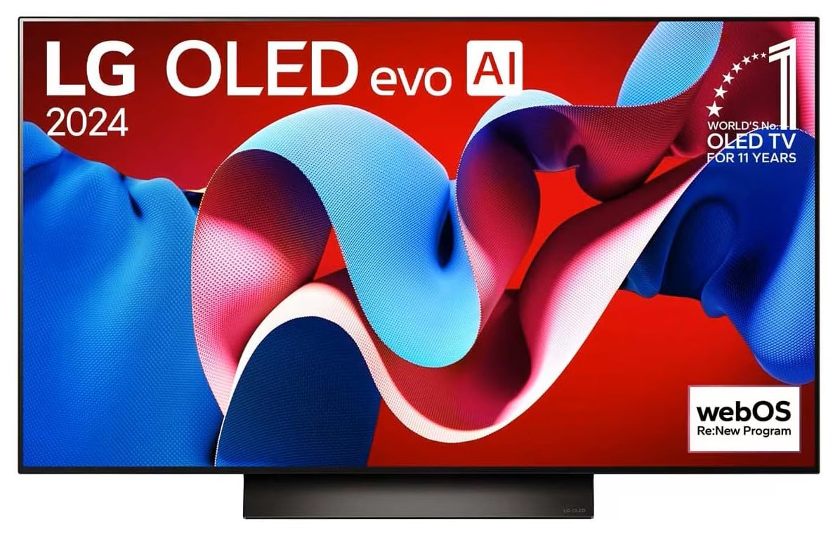 TV OLED Evo LG OLED48C4 121 cm 4K UHD Smart TV 2024 Noir et Brun