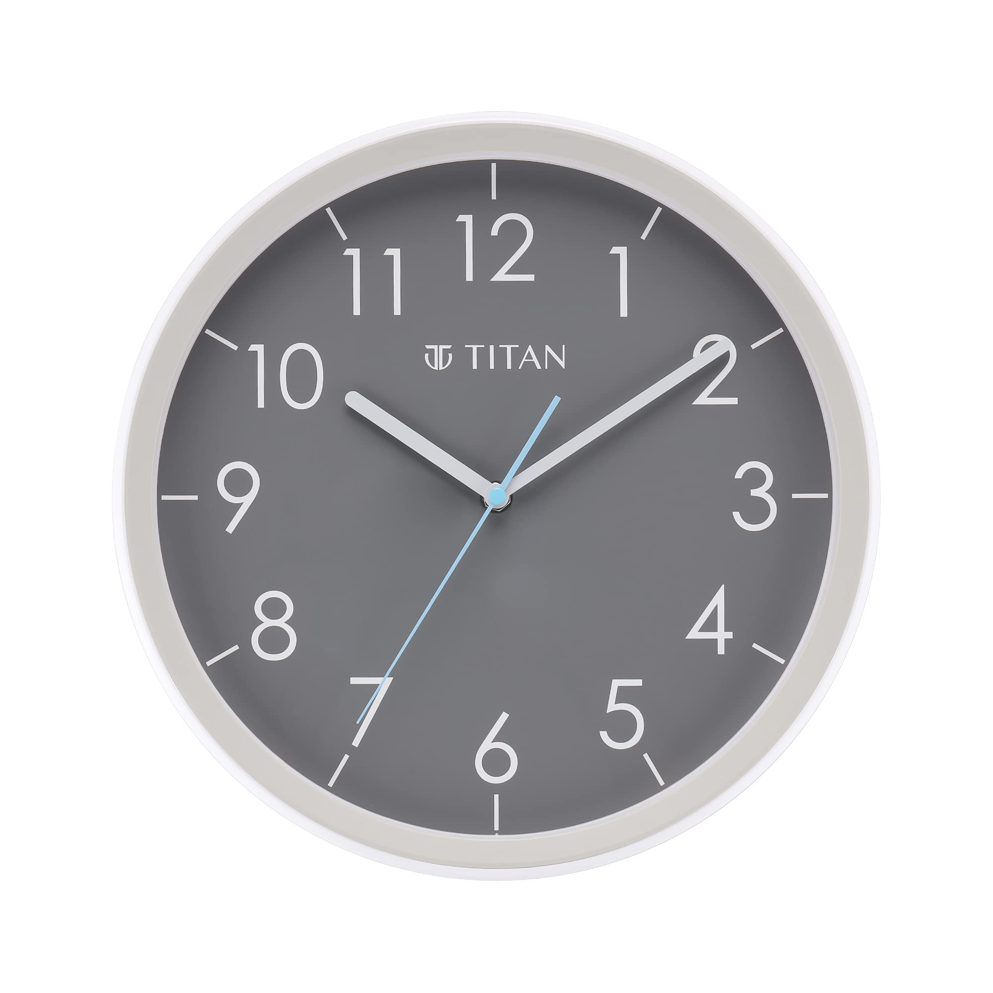 Titan Plastic Contemporary Grey Dial Grey Color Silent Sweep Technology, 32.5 x32.5 Cm (Medium)