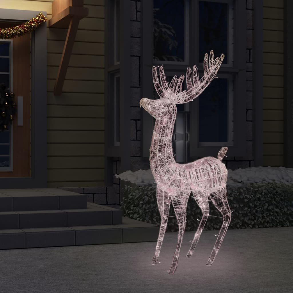 fairy lights,led a pile,led lights,luci da esterno batteria,Renna di Natale XXL in Acrilico 250 LED 180 cm Bianco CaldoIdeal für Weihnachtsfeiern, Wandambiente