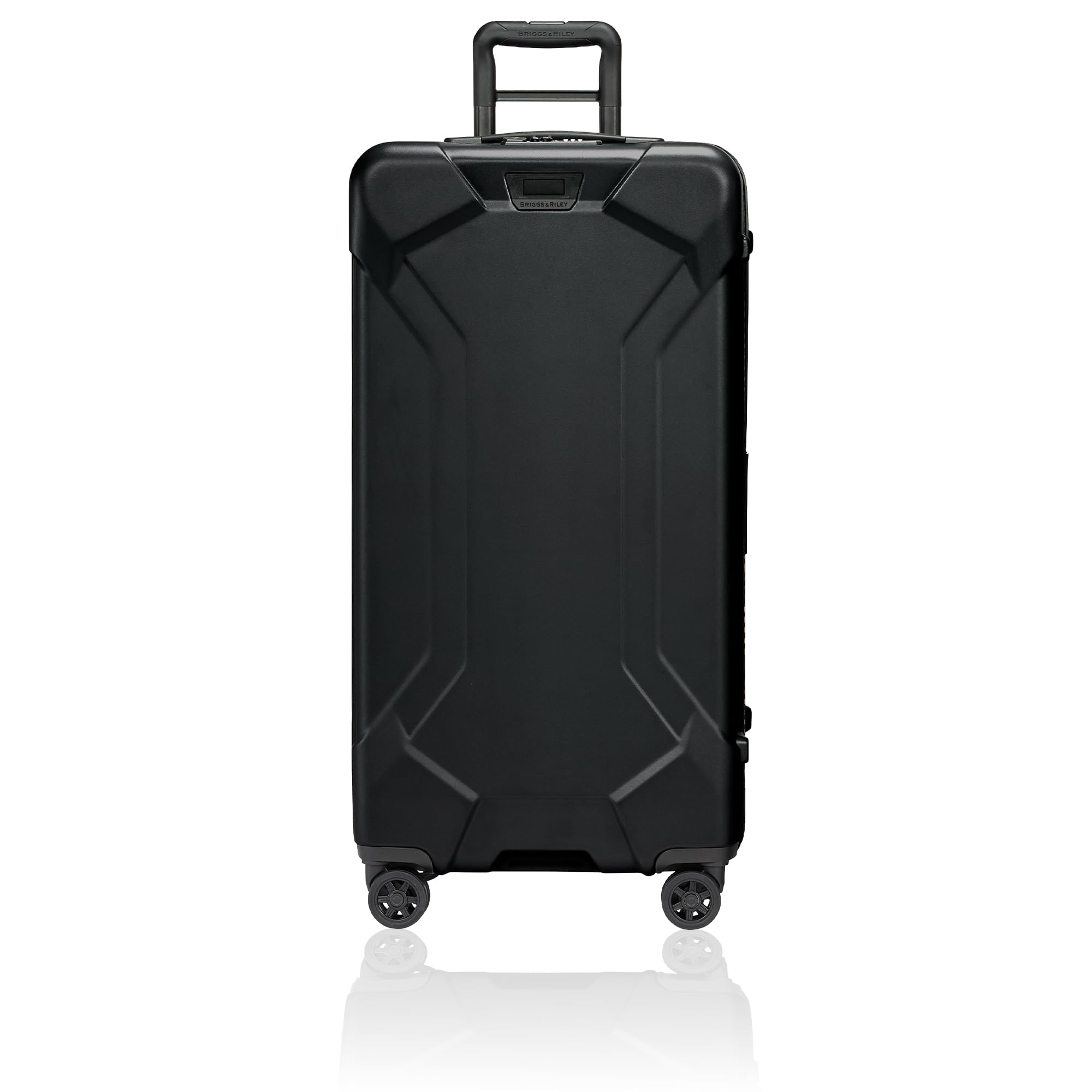 32" Extra Large Trunk Spinner - Checked Luggage for Travel, Suitcases with Wheels, Hardside Rolling Bag for Men & Women, Self-Repairing Zipper - Torq Collection, Stealth Black