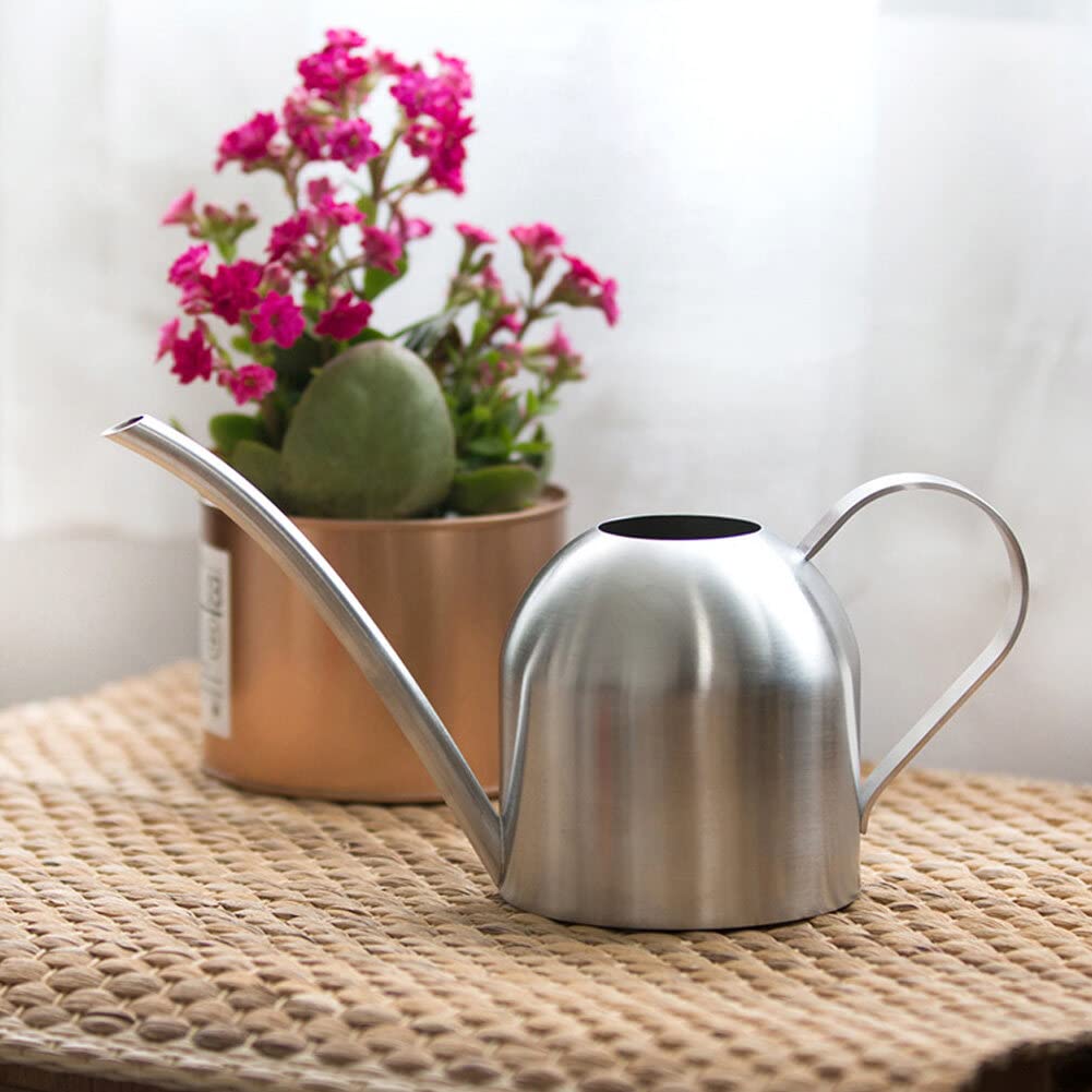 500ML/1000ML Indoor Stainless Steel Watering Can, Small Plant Watering Can with Long Spout - Image 4