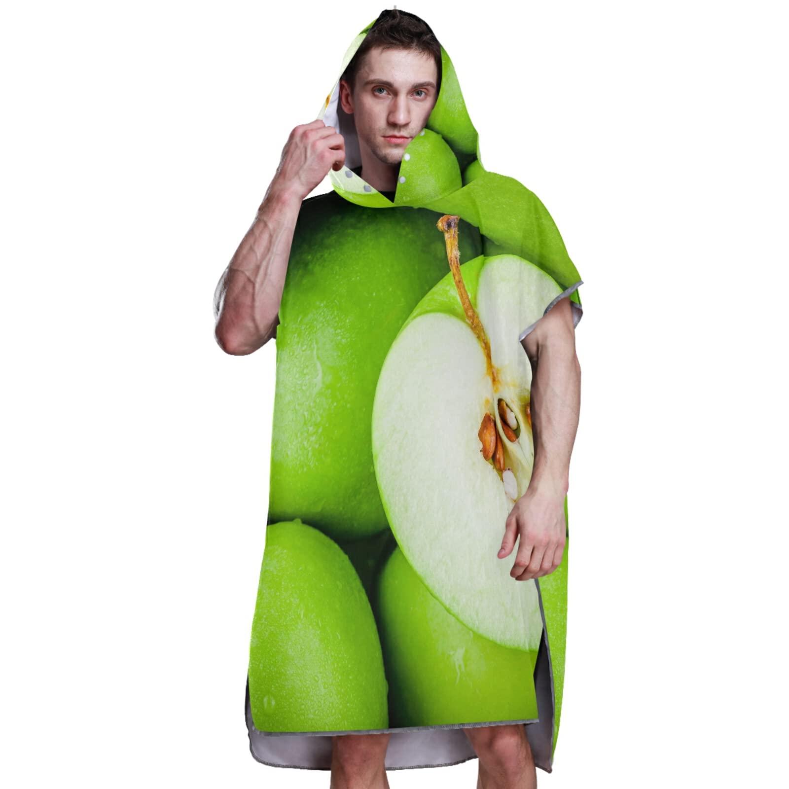 Poncho de surf pour adulte avec capuche et poche, séchage rapide, en microfibre, pour bain, plage, extérieur