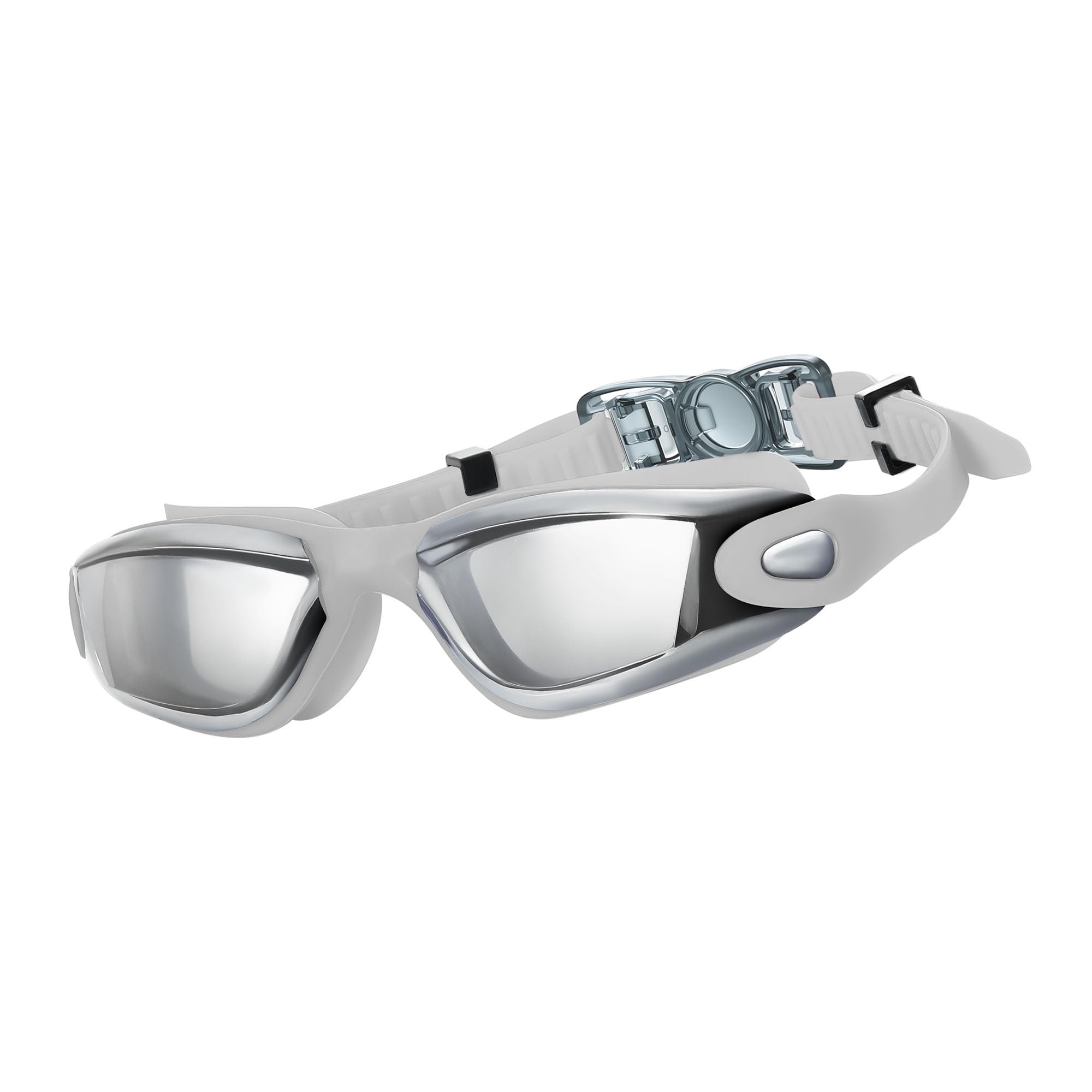 Neusaro Swimming Goggles Adult Men swim goggles Women ladies Anti-Leak Anti-Fog,Smooth Grey