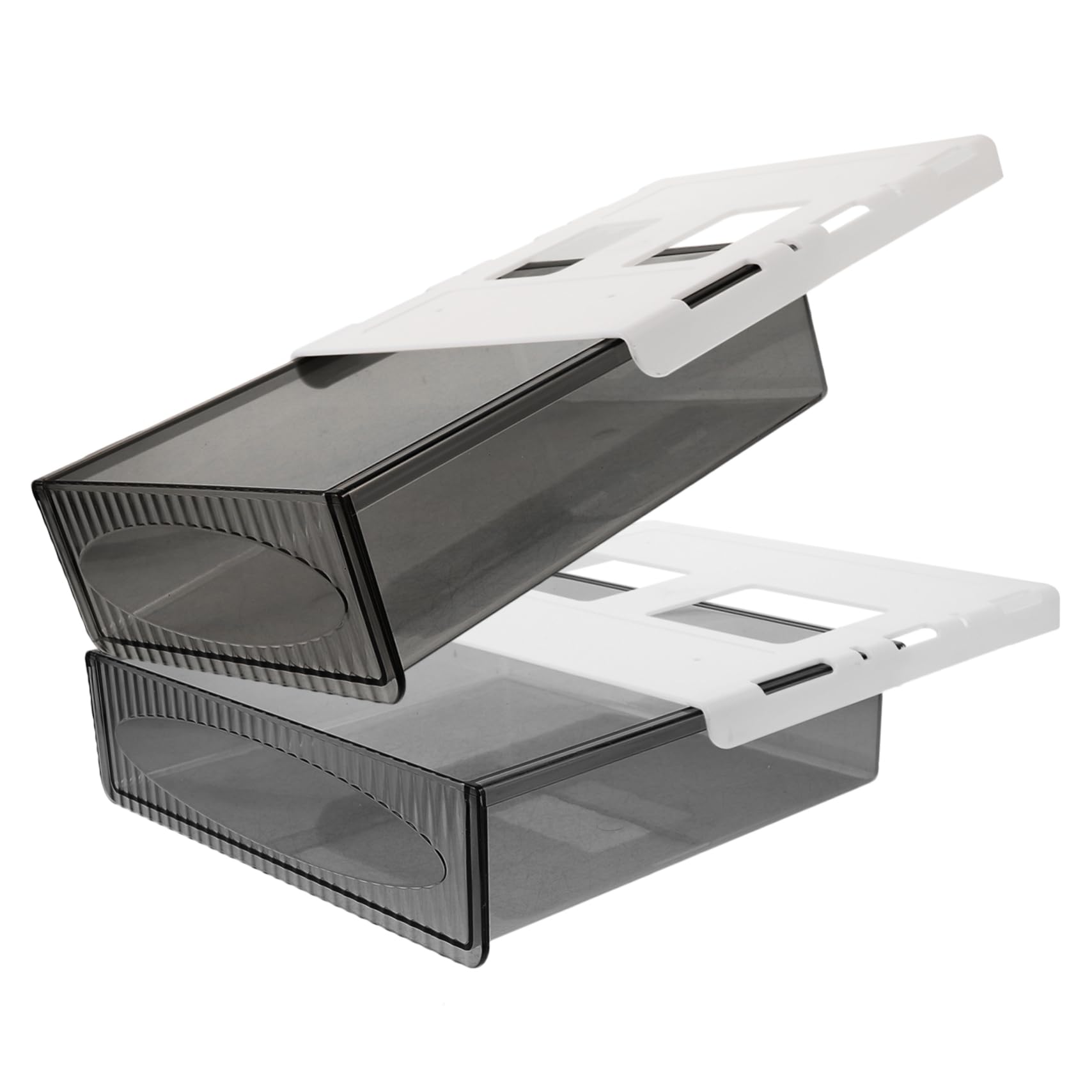 OSALADI 2pièces Rangement Sous Bureau Avec Bandes Adhésives Pour Organiser Petits Objets De Bureau Papeterie