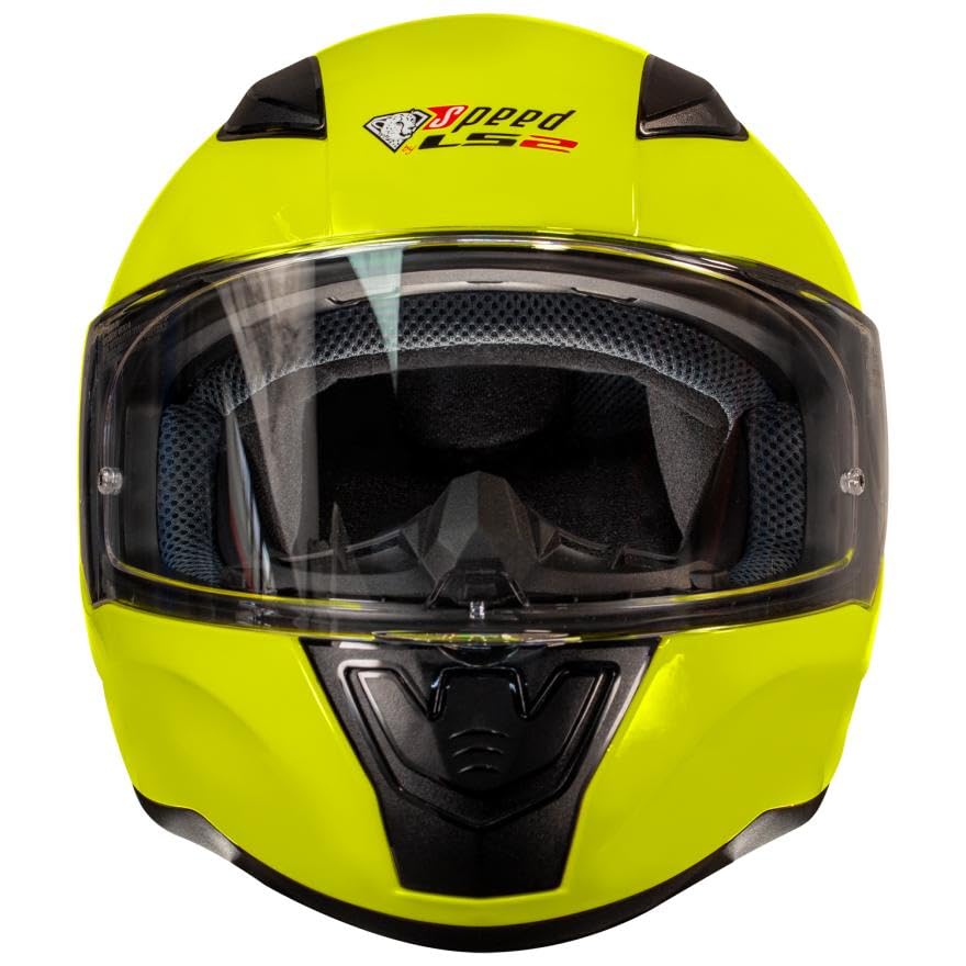 LS2 STREAM II Integralhelm – Matt Schwarz/Gelb, Größe L, ECE 22.06, Pinlock®-ready, Sonnenvisier