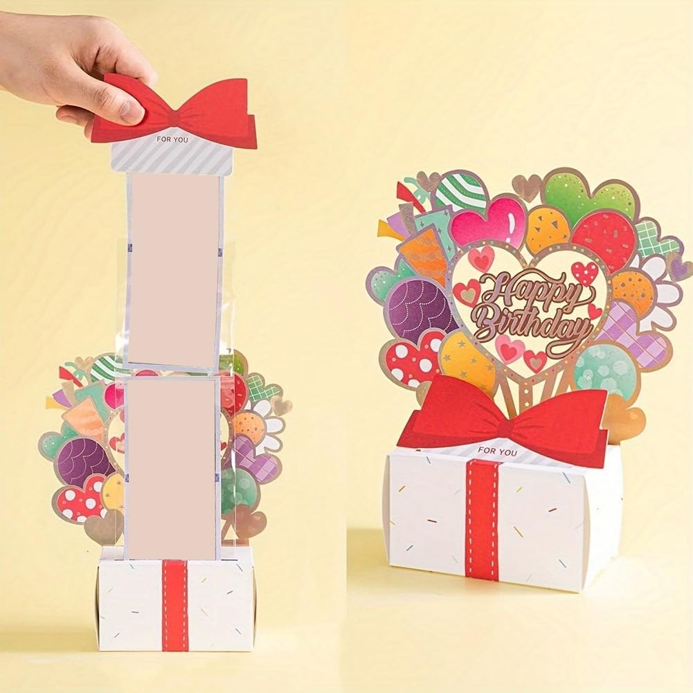 ISOVF Salvadanaio Regalo Compleanno Blu Oro – Scatola Sorpresa Per Soldi, Kit Fai Da Te Con Sacchetti E Istruzioni - 2