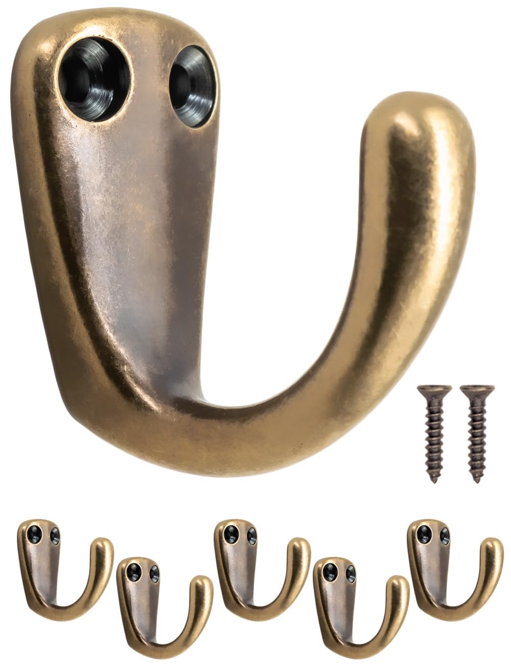 Fuxxer Bronze Fuxxer® Classic Coat Hooks Towel Hooks Iron Hooks Set Of 5