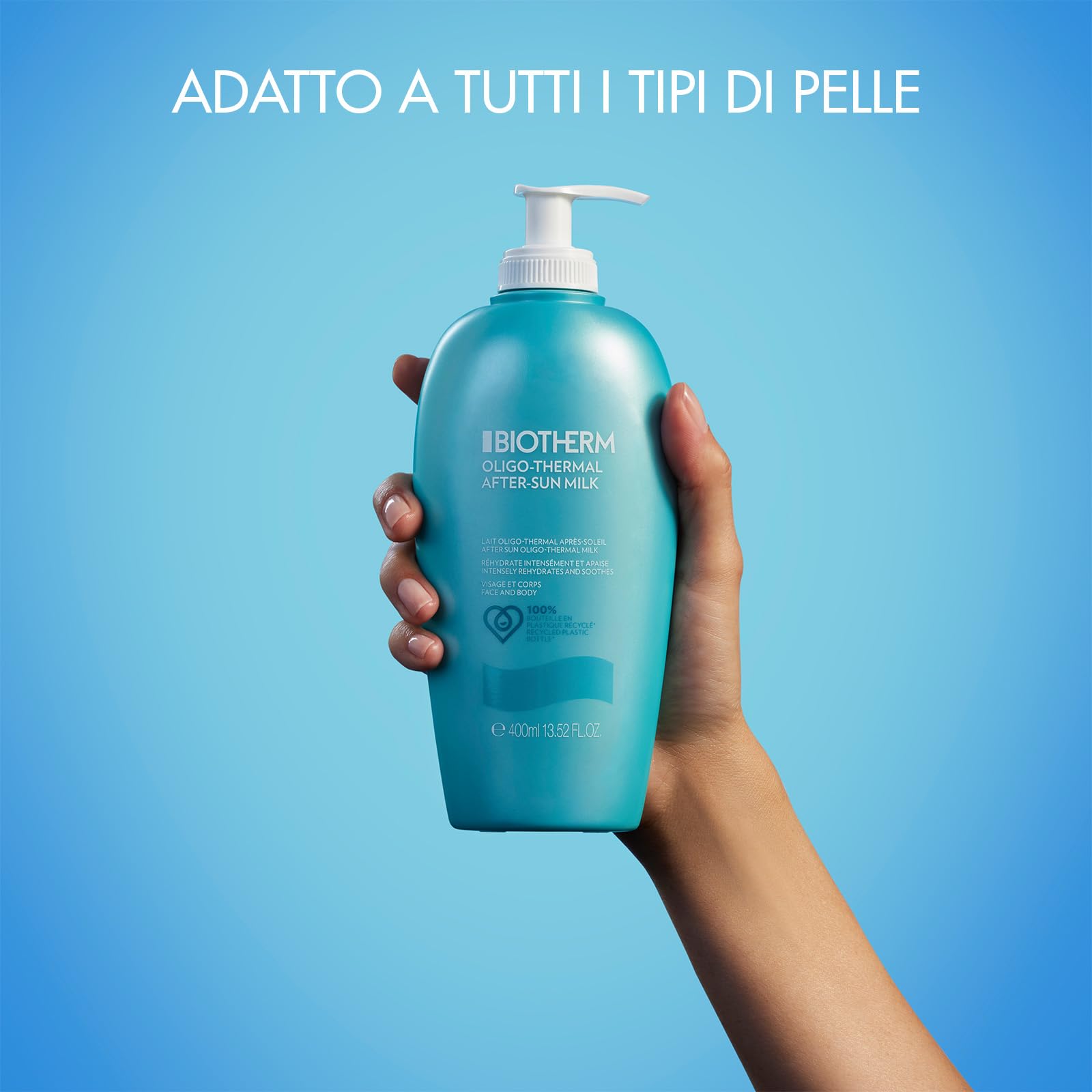 BIOTHERM Oligo-Thermal After-Sun Milk, Latte Corpo Doposole, Trattamento Idratante e Nutriente, Effetto Lenitivo, Per Tutti i Tipi di Pelle, 400 ml