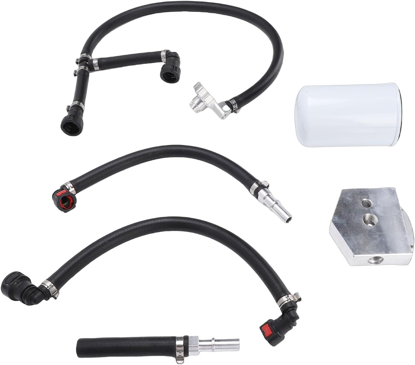 Alomejor CP4 Disaster Prevention Bypass Kit, Aluminum Alloy Replacement for Super Duty 6.7L Trucks 2011-2025