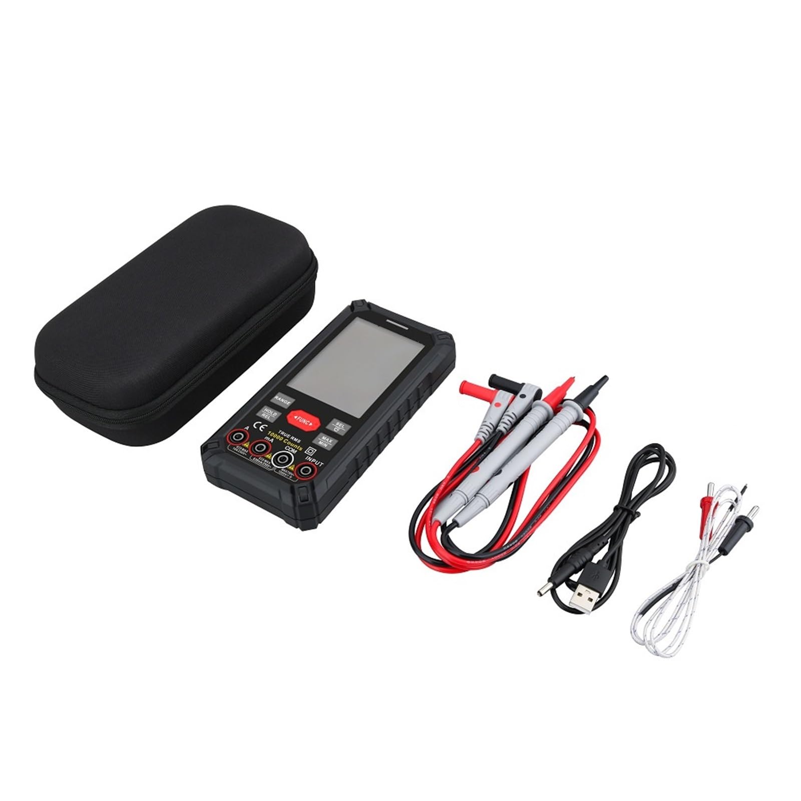 Tester Multimetru Inteligentny Multimetr Cyfrowy 9999 Zlicza Kolorowy Wyświetlacz LCD DC AC Napięcie Prądu True RMS Multimetro Akumulator Multitester Precyzja Bezpieczny