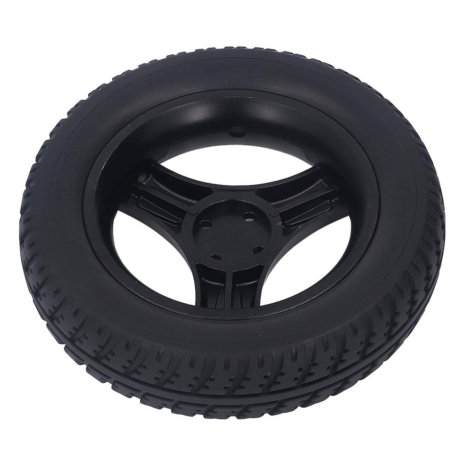 Ruota Girevole per Sedia A Rotelle da 250 mm, 250*50mm 4 Fori Antiscivolo Senza Gonfiaggio Ruota In PU Mozzo In Lega di Acciaio Ruota Girevole Antideflagrante, Pneumatico per Sedia A Rotelle Elettrica