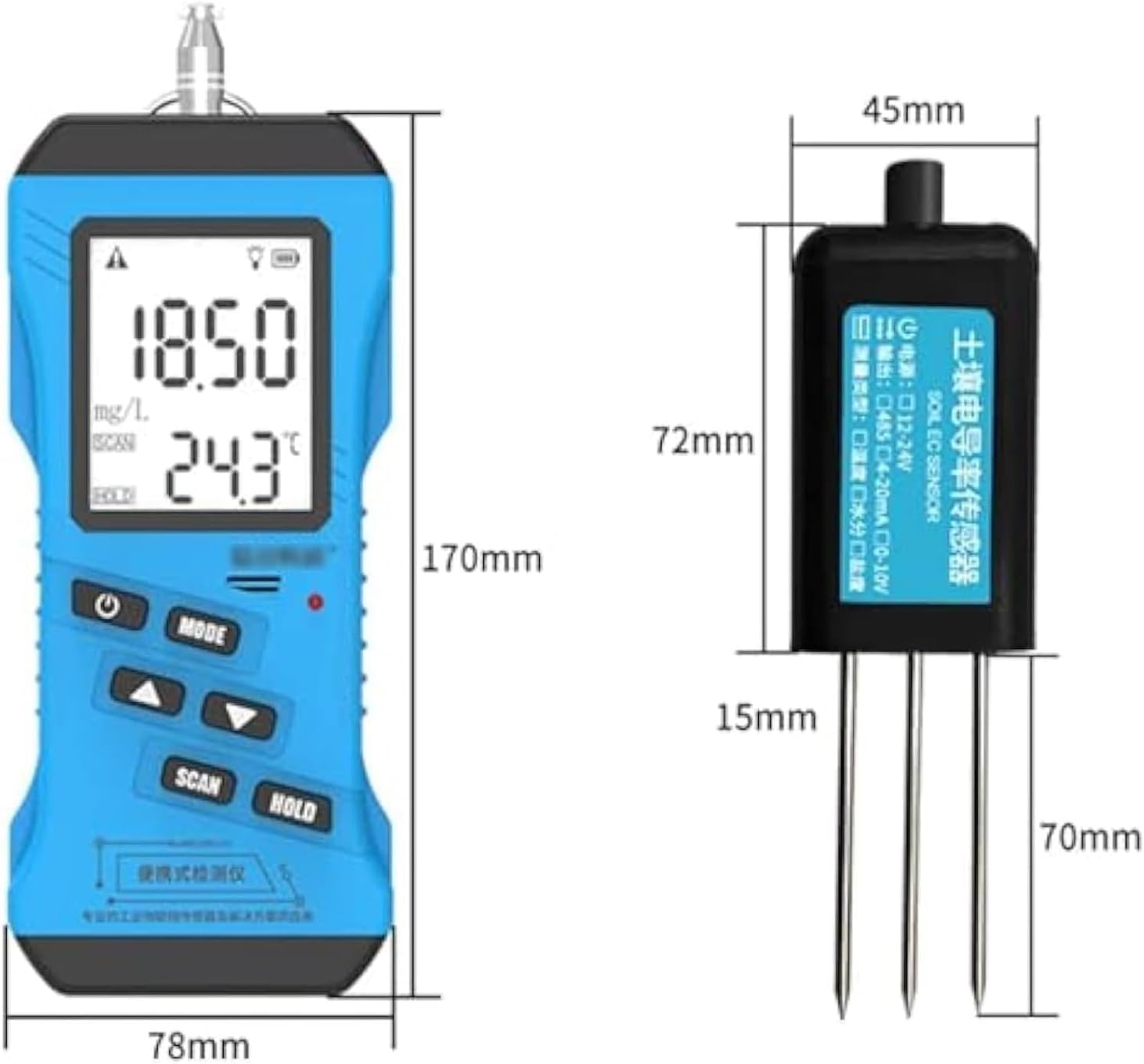 High Accuracy Multifunctional Soil Tester - NPK, pH, Moisture & Nutrient Conductivity Meter for Plant Health & Soil Fertility Evaluation, Digital Sensitive Ec Meter