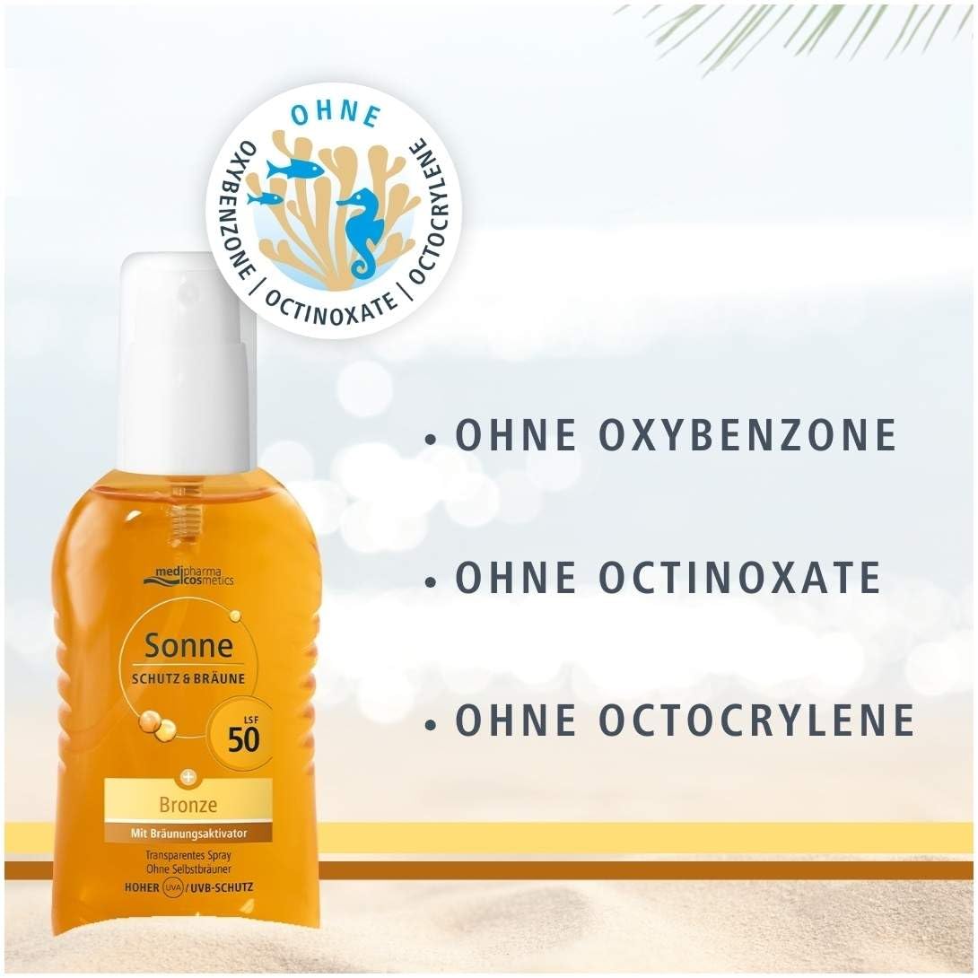 Doppelpack: Sonne Schutz&Bräune Bronze Pump-Spray LSF 50 - Sonnenspray mit Bräunungsaktivator - zur Unterstützung der