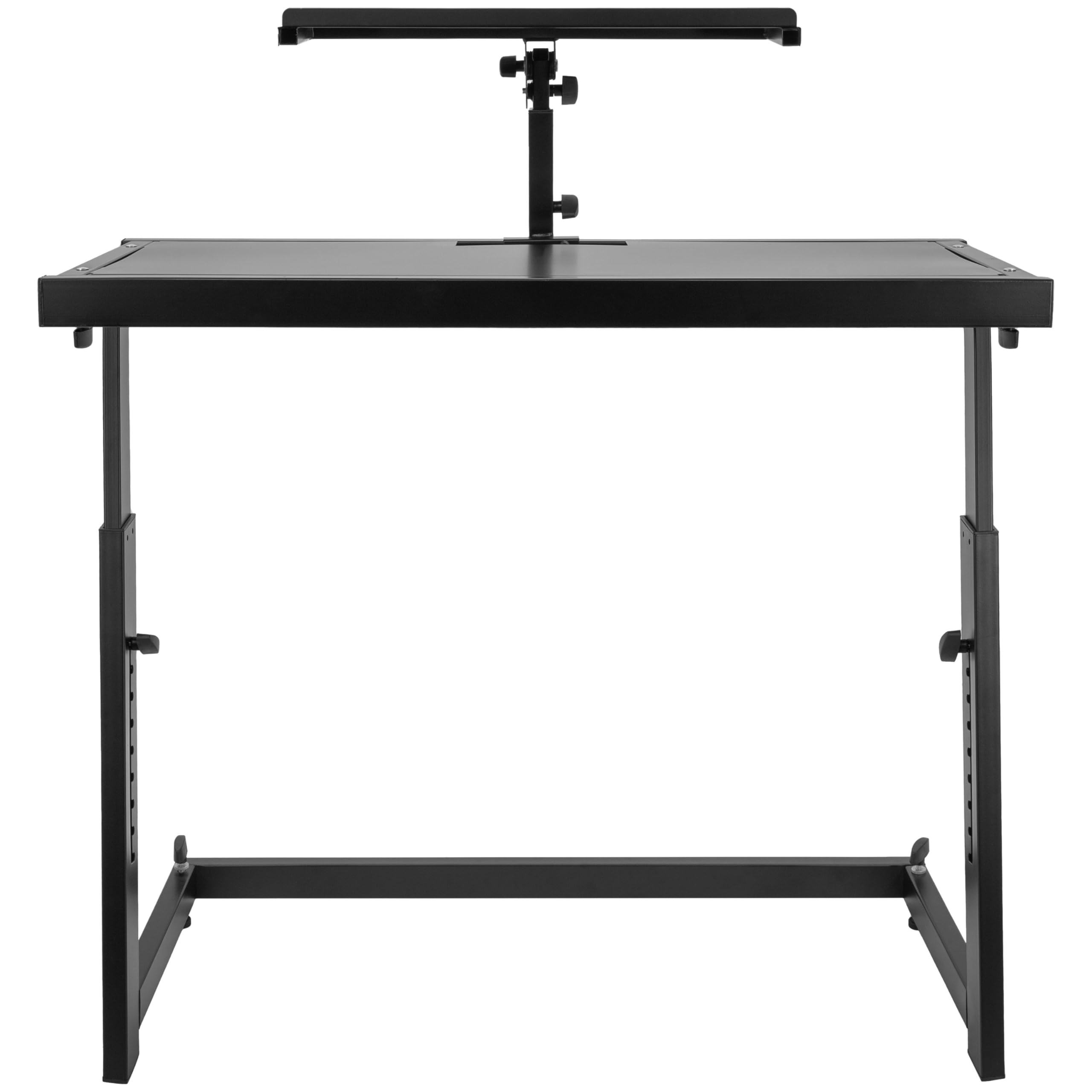 BoomToneDJ, stazione DJ, mobile con supporto integrato regolabile per PC, telaio in acciaio Z, facile da usare, trasportabile, perfetto per controller USB DJ, smontabile e trasportabile facilmente