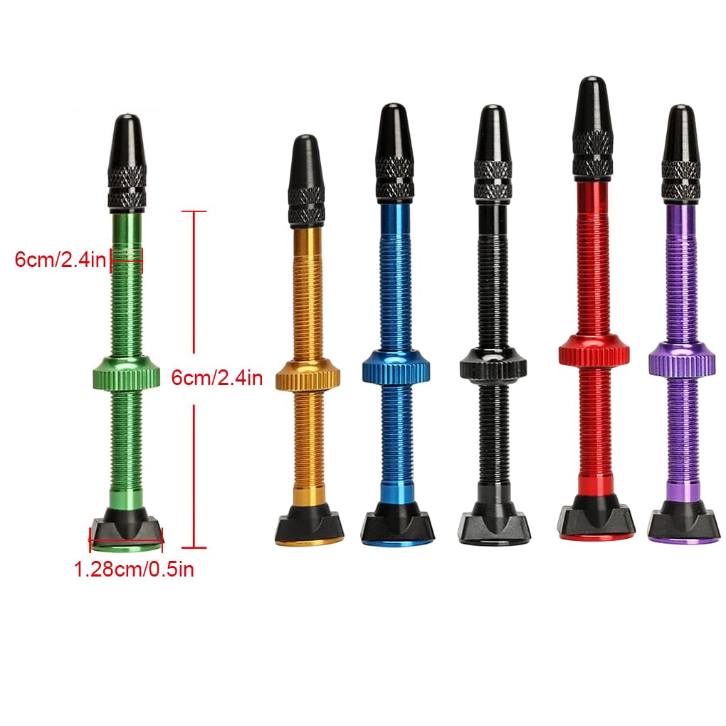 5 set di 2 steli tubeless squisita antiruggine sostituito parte accessori bici ugello in metallo accessori ciclismo valvola pneumatico nero