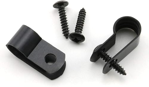 Miniatura 3 de heyous 100 piezas de abrazadera de cable tipo R de 13 pulgada (0.331 in) de sujeción de tubo de manguera de alambre de nailon fijo, soporte