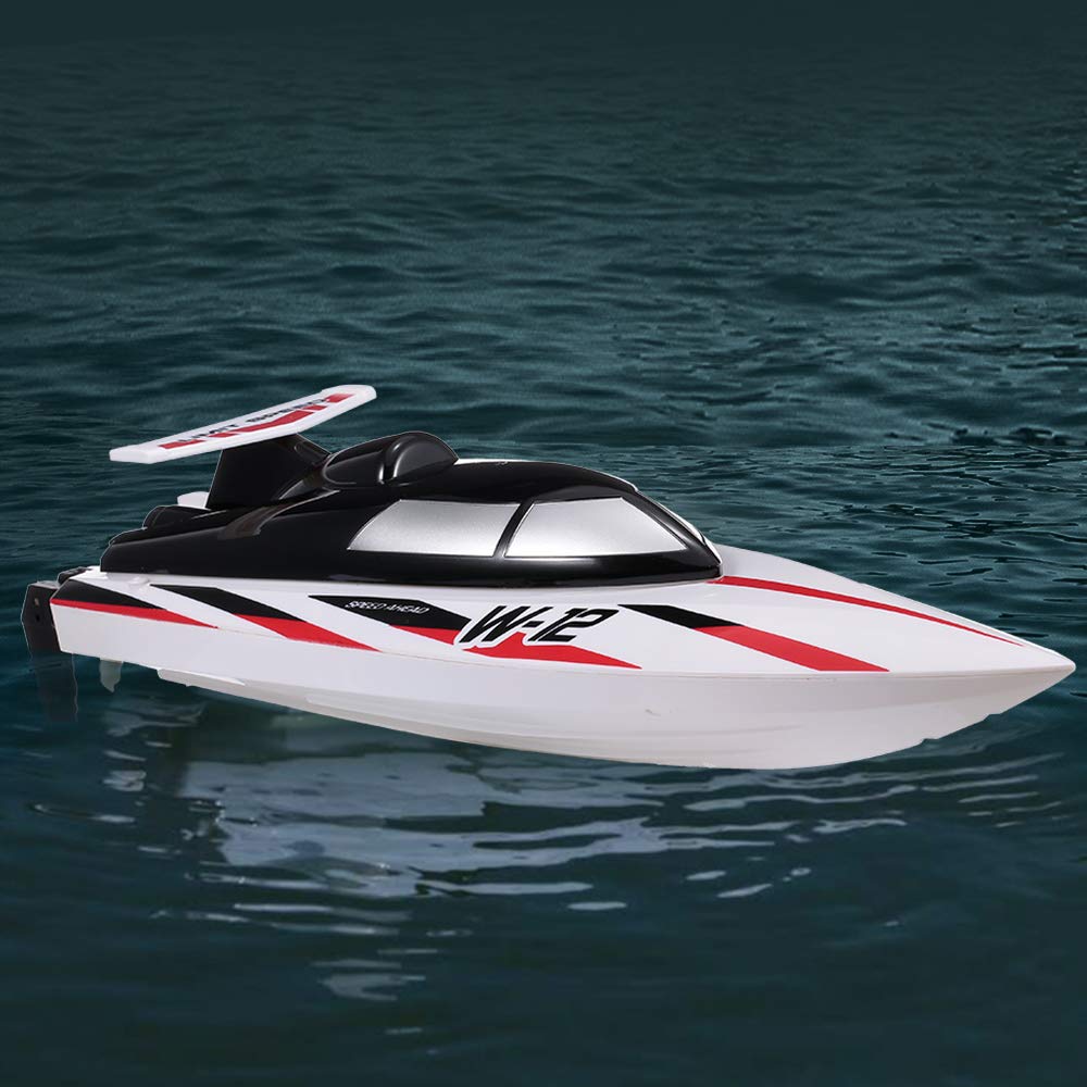 HUIOP Łódź wyścigowa RC, WL912-A RC 2,4 G 35 KM / H RC High Speed Capsize ochrona pilota zabawki do łodzi RC wyścigowych, szybka łódź RC