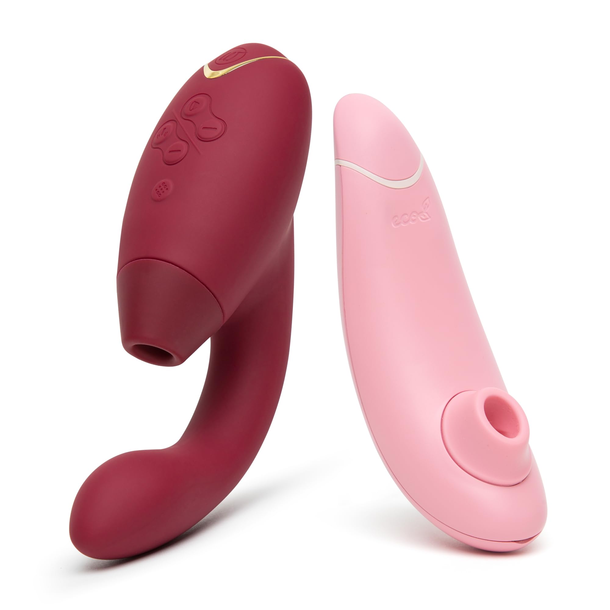 Womanizer Duo 1 Pleasure Air Dual Stimulation Rabbit Vibrator Premium Eco Pink Pleasure Air Clitoris Sucker - Female