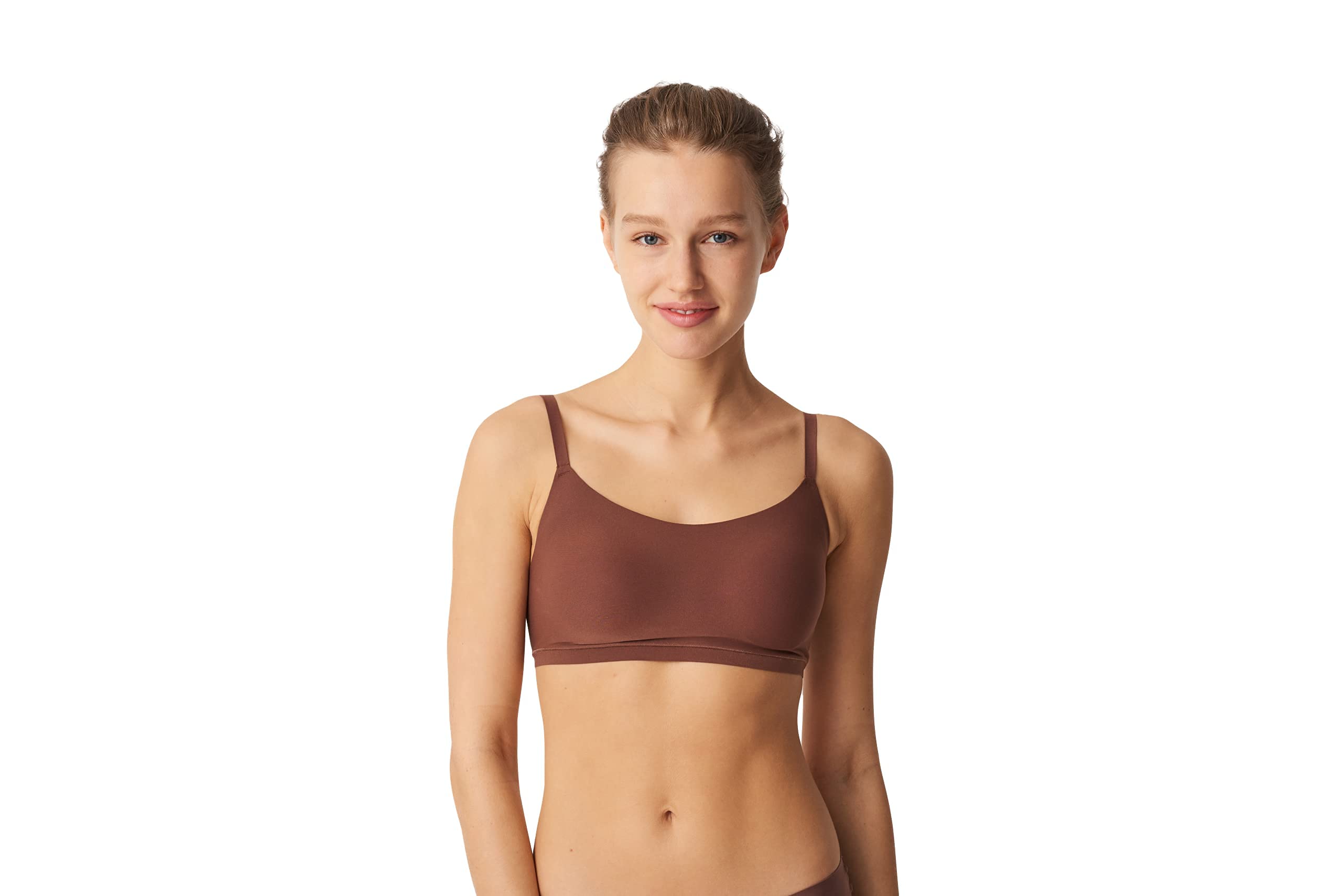 Chantelle Women's Brown Softstretch, Padded Top, Invisible Lingerie, M-L