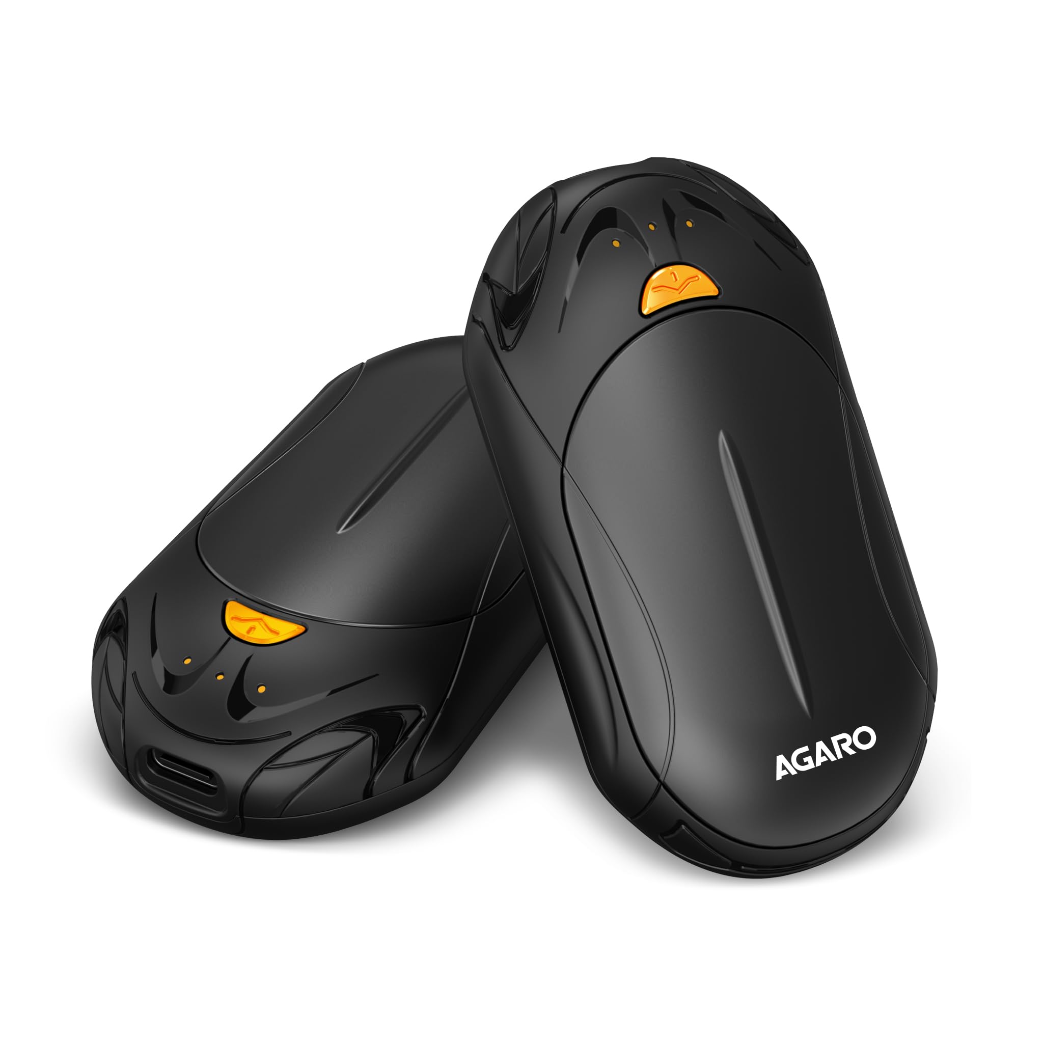 AGARO Regal Rechargeable Hand Warmer 3000mAh x 2 – Portable Electric Pocket Heater | 3 Heat Levels | 20Hrs Runtime | Type-C Fast Charging | Winter Essential for Hands, Feet, Pain Relief & Outdoor Use