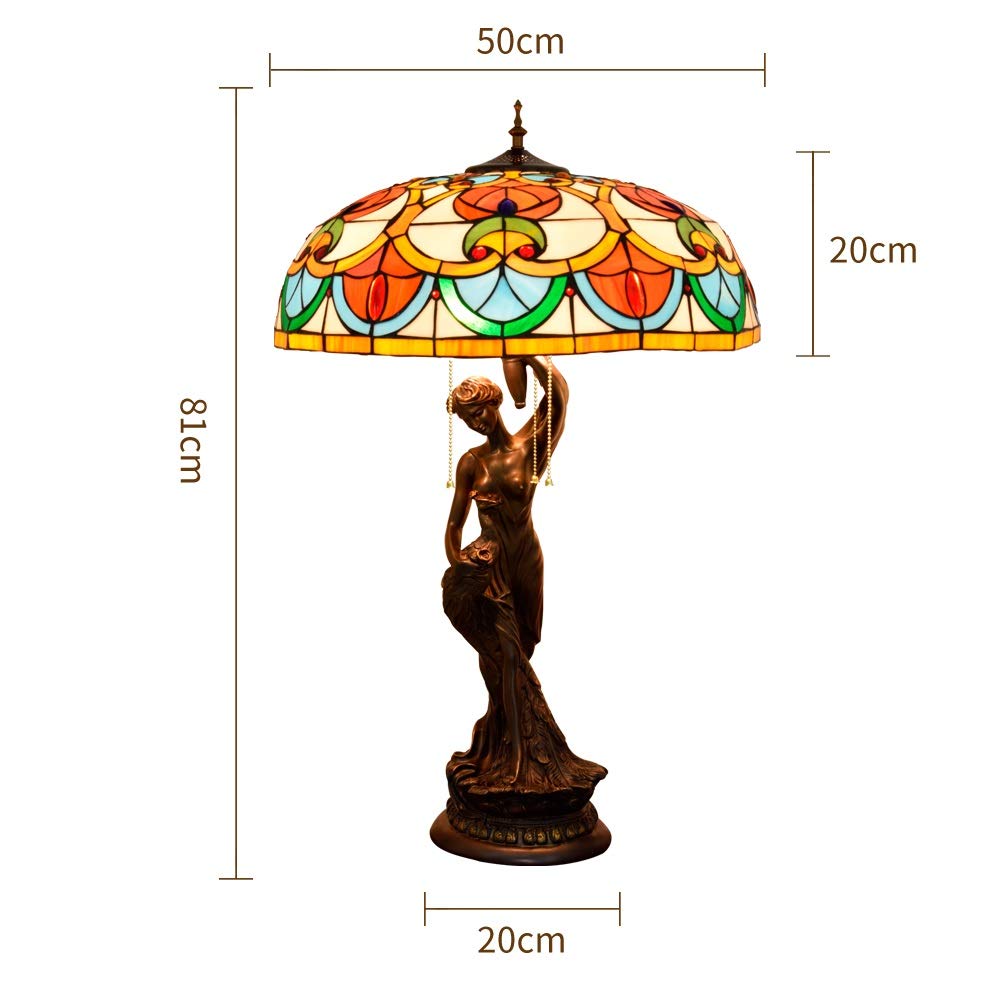 20-calowa lampa stołowa witrażowe biurko obok lampy wysokość 82 cale do salonu antyczne biurko obok sypialni z zestawami podstaw z żywicy w antycznym stylu