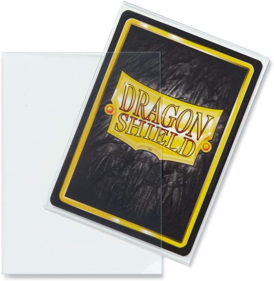 10 Packs Dragon Shield Classic Clear Standard Size 100 ct Card Sleeves Display Case