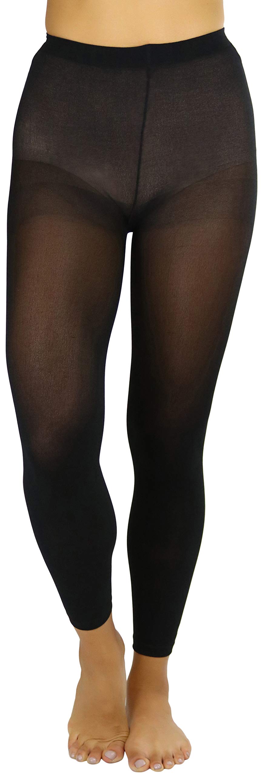 ToBeInStyle Women's Opaque Ankle Long Nylon Footless Fun Tights Pantyhose