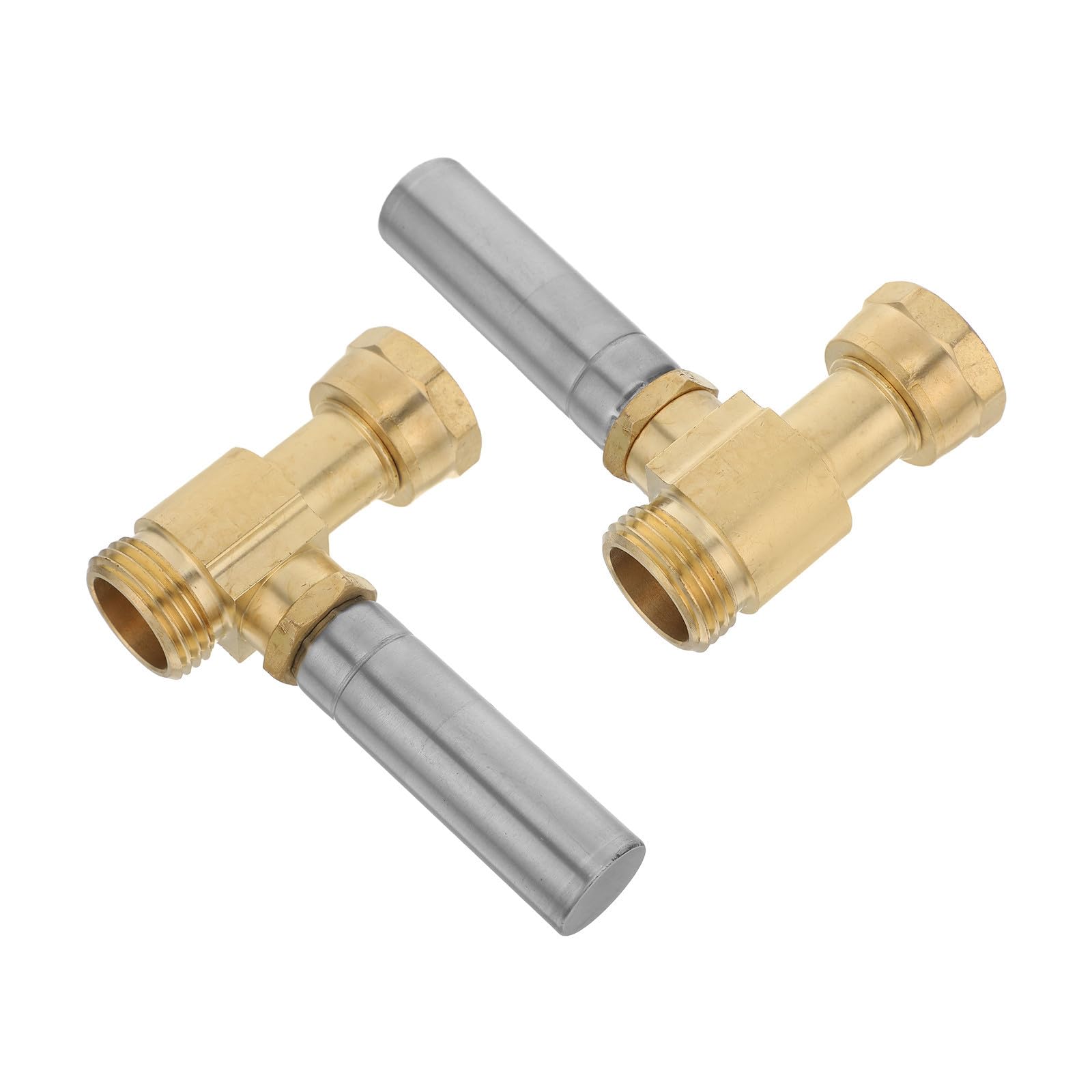 2 Piezas Amortiguador para Lavadora de 3/4 Pulgadas en Latón y Acero Inoxidable, Reductor de Ruido y Eliminador de Golpes de Agua Resistente Corrosión para Baños y Villas
