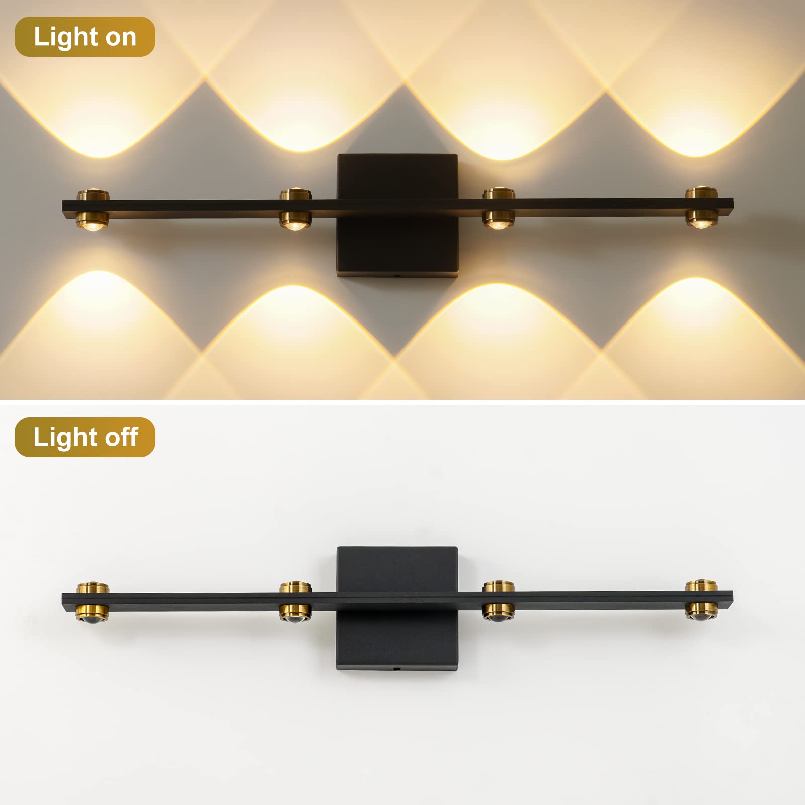 Up Down Wall Light, 4-Lights Indoor Modren Decorative Lighting Bathroom ...