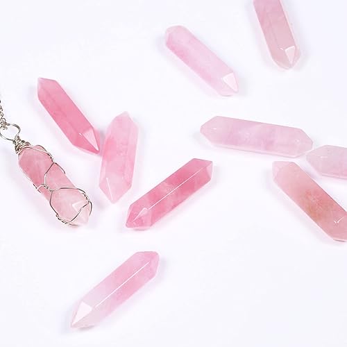 Miniatura 2 de 10 piedras hexagonales de cuarzo reiki de amatista natural al por mayor para hacer joyas