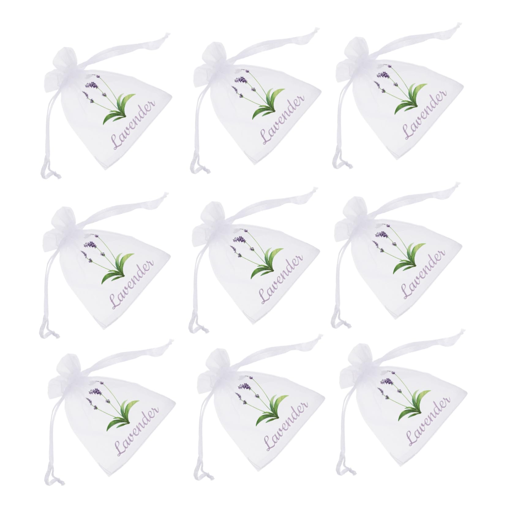 SOLUSTRE 20pcs Lavender Sachets Empty Drawstring Bags for Herbs and Spices Elegant Organza Pouches for Home Fragrance Giving and Storage