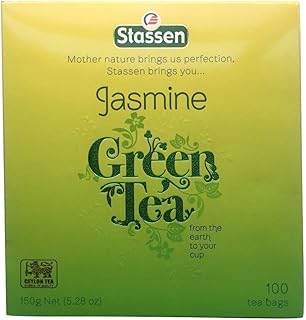 Stassen Pure Jasmine Green Tea, 100 Tea Bags (Pack of 2)