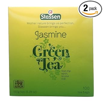 Stassen Pure Jasmine Green Tea, 100 Tea Bags Pack of 2