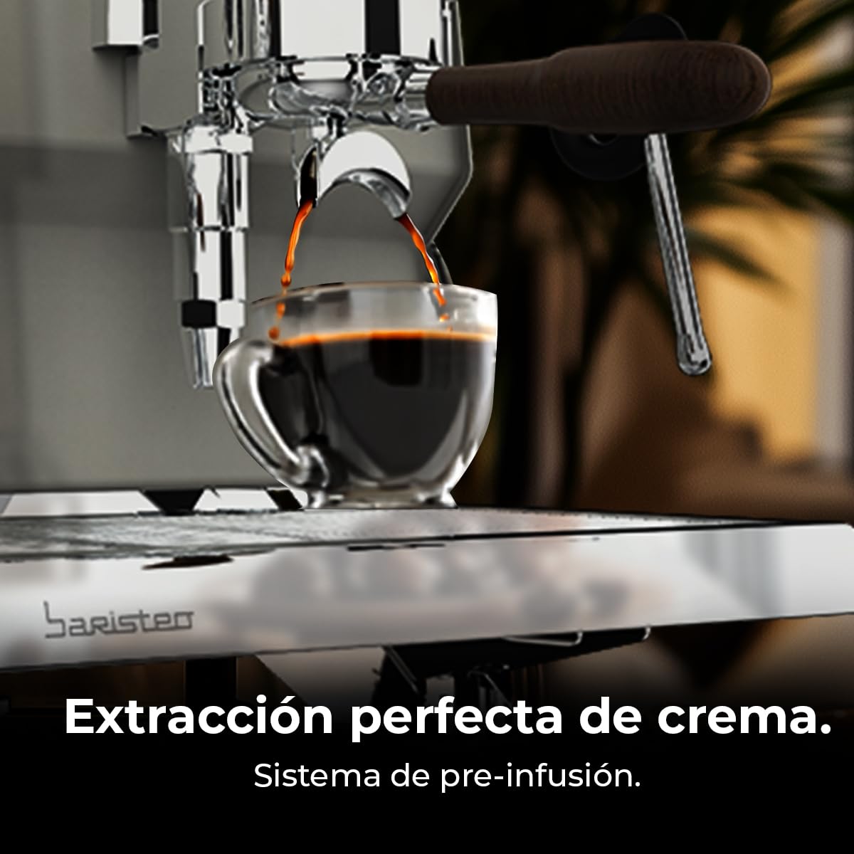 Cecotec Machine a Café Expresso Professionnelle Barista Baristeo Gastro. Pré-Infusion Réglable Pour Crème Parfaite, Pompe Rotative 9 Bars, Porte-Filtre 58 Mm, Chaudière Inox 10,5 L, Affichage PID