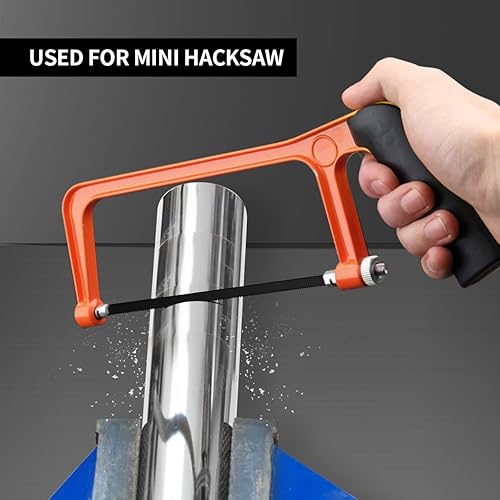 Miniatura 7 de Mini cuchillas de sierra para metales de acero profesional de 6 pulgadas5.906 in de longitud (paquete de 10 24T), dientes medianos con conexión a