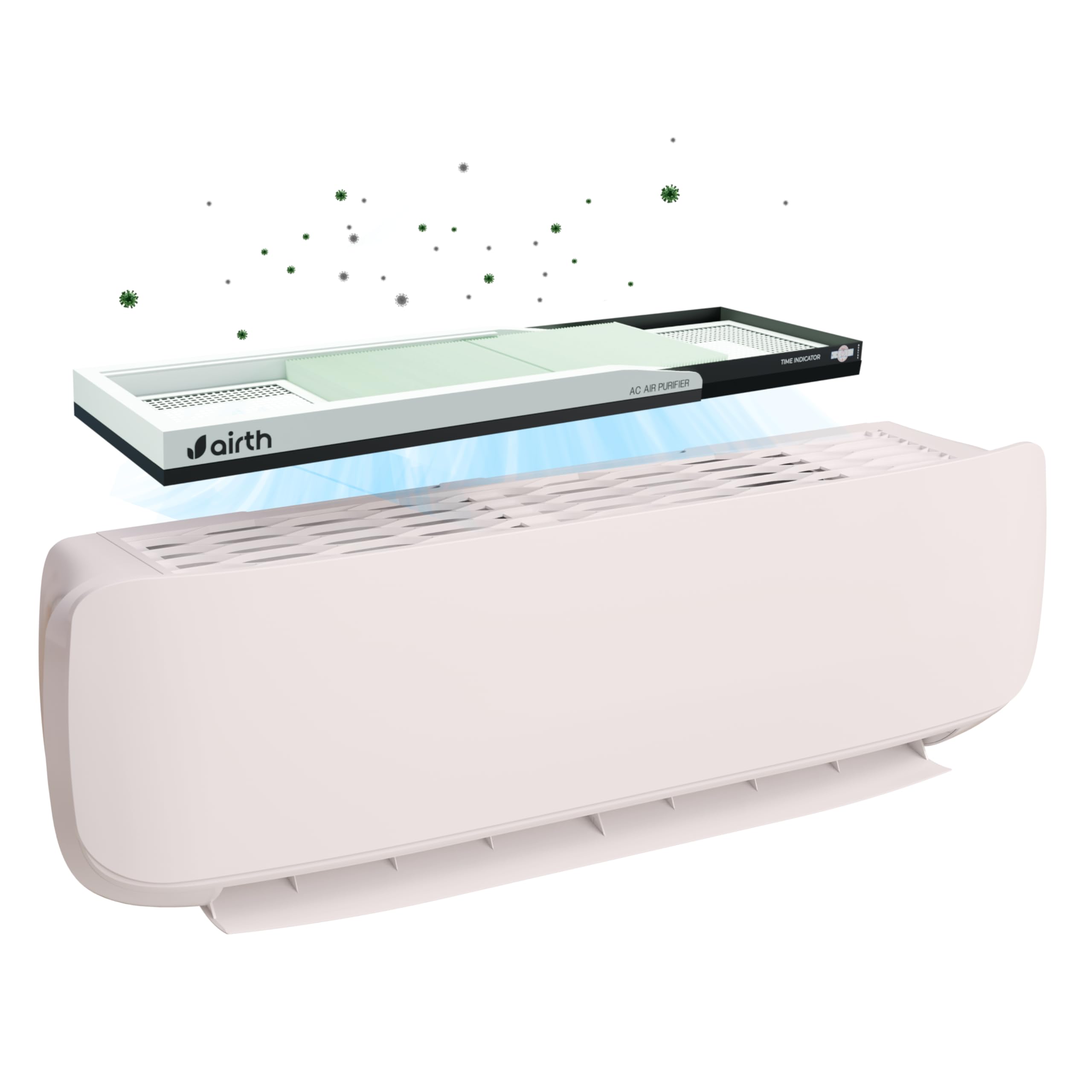 AIRTH Air Purifier for AC Summer Edition [AQI <300] [Pack of 2] with Time Indicator - New | IIT Bombay Technology | Upgrades AC into Air Purifier | PM2.5, Germ & Allergy Protection | HEPA Filter