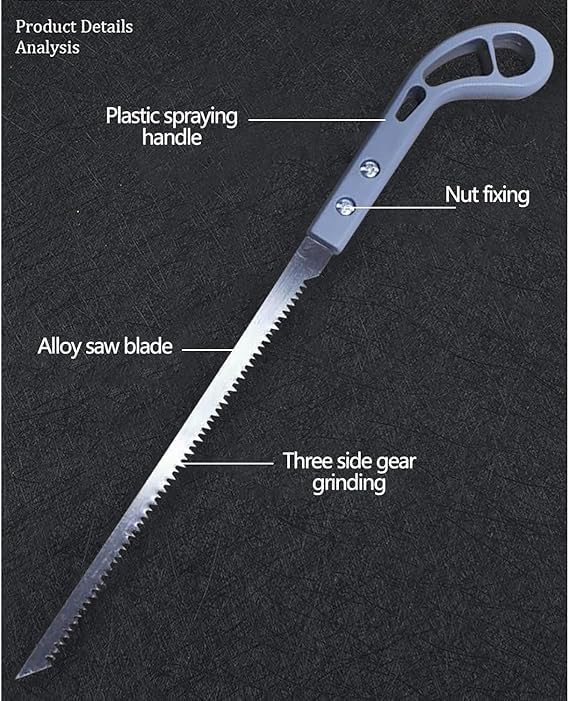 jankylabh Outdoor Portable Manual Hand Saw, 9 Inch Rugged Blade, Best for Camping, Gardening, Hunting | Cutting Wood, PVC, Bone, Pruning Saw with Ergonomic Non-Slip Handle Design (HAND SAW-2) (2) 3