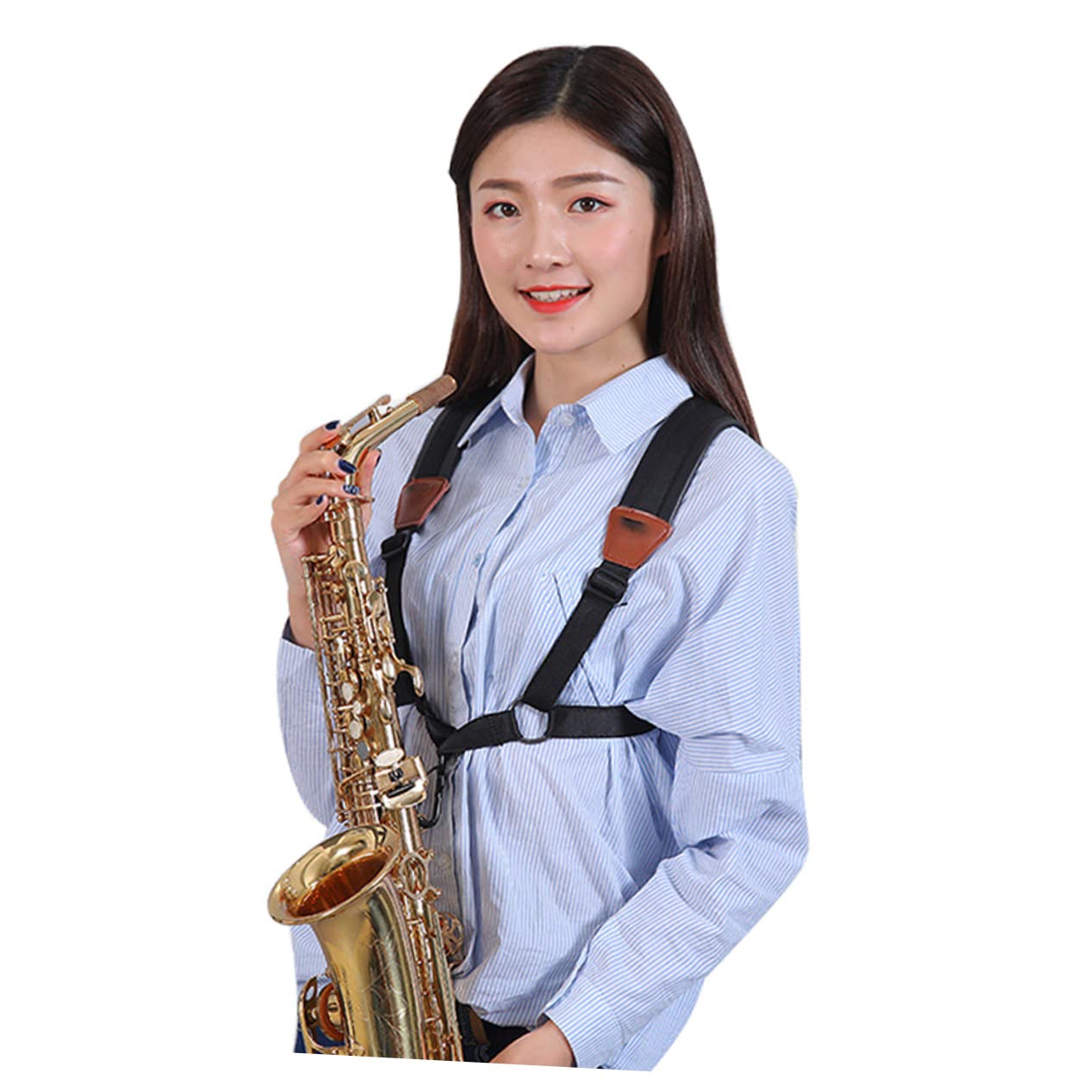 BESTonZON 2pezzi Regolabile Per Sax Con Spallacci Imbottiti e Materiali Resistenti Cintura Per Adulto e Comfort e Libertà Di Movimento Per Musicisti