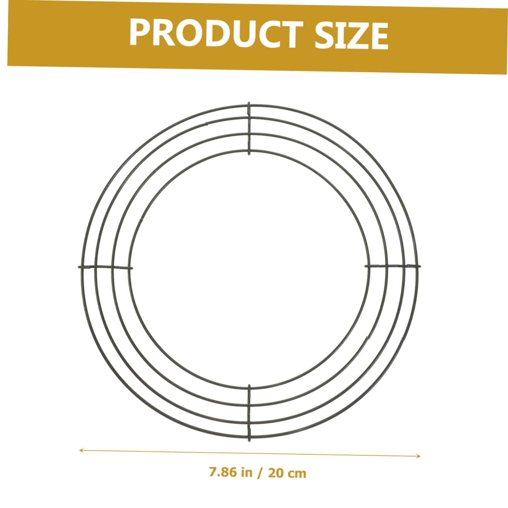 Cabilock 2pcs Wreath Frame for Floral Arrangements Round Hoop Decoration for Weddings Christmas Home Decor and Craft Projects Wreath Making Supplies