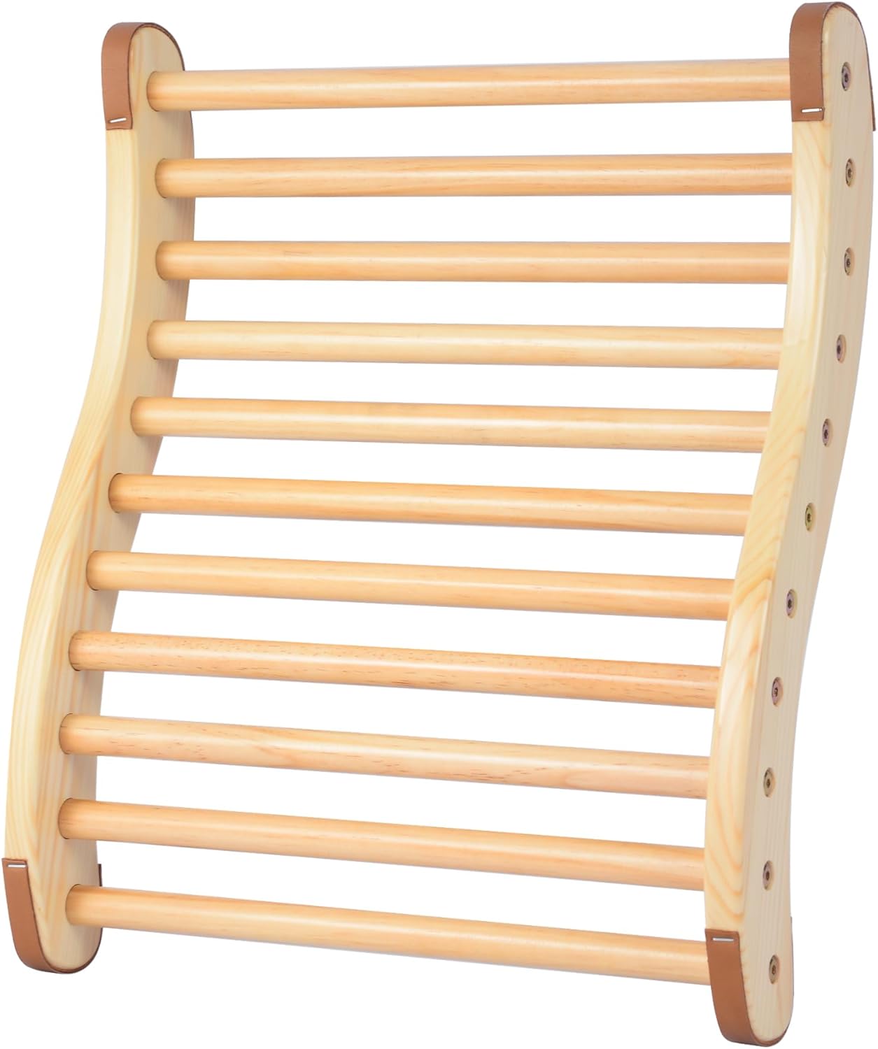 Sauna Backrest Wooden Sauna Accessories Non-slip Comfort Sauna Backrest Ergonomic S-shaped Sauna Backrest Relaxes the Back Pine Sauna Backrest Suitable for Sauna Environment Light yellow