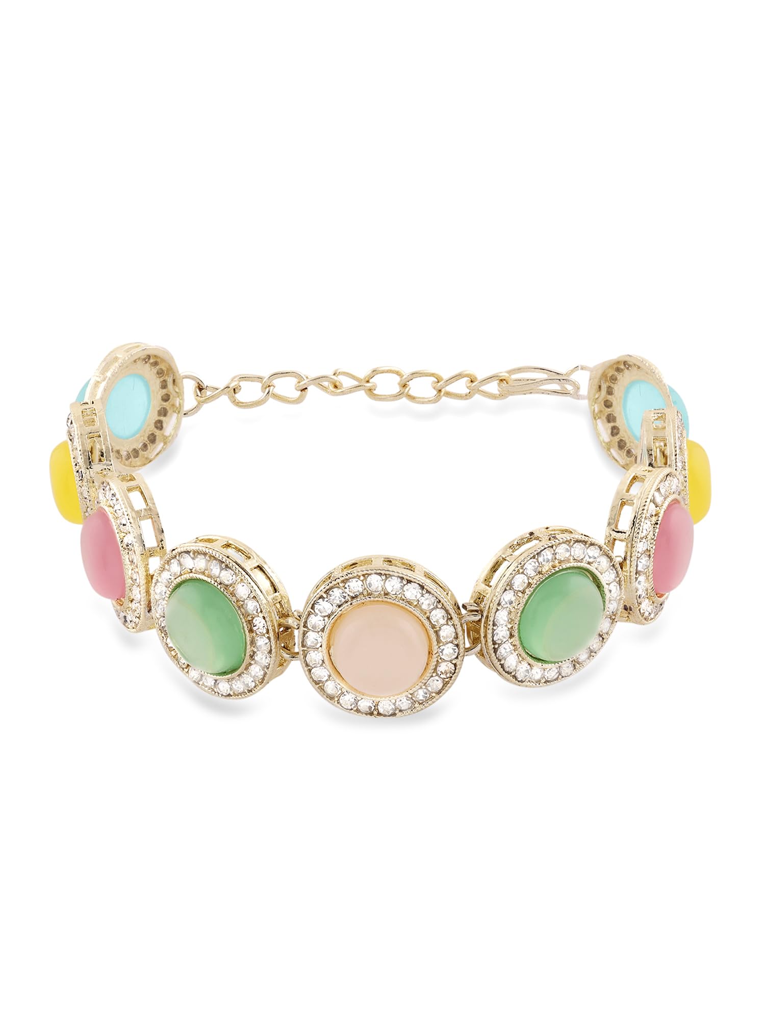 ZAVERI PEARLS Multi Colour Artificial Stones & Austrian Diamonds Ethnic Bracelet For Women-ZPFK16673 (B0CKTNHZ2L) Amazon Price History, Amazon Price Tracker