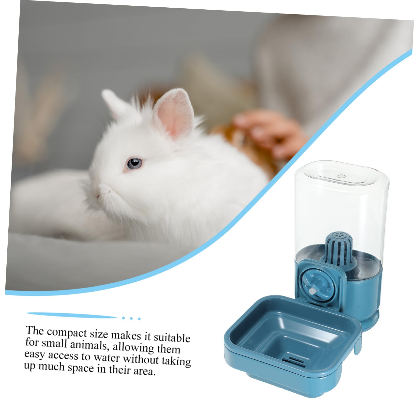 BESTonZON Distributore Acqua per Conigli Mangiatoia per Animali Domestici Piccoli Dispenser Acqua Appeso alla Gabbia Accessorio per Conigli Facile Accesso