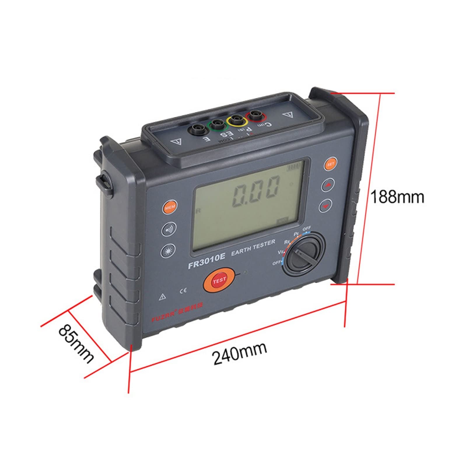 Probador de Resistencia, Probador de resistencia de aislamiento de alta precisión Probador de resistencia de aislamiento digital Tesor de resistencia a tierra 250 0v 200gΩ FR3025