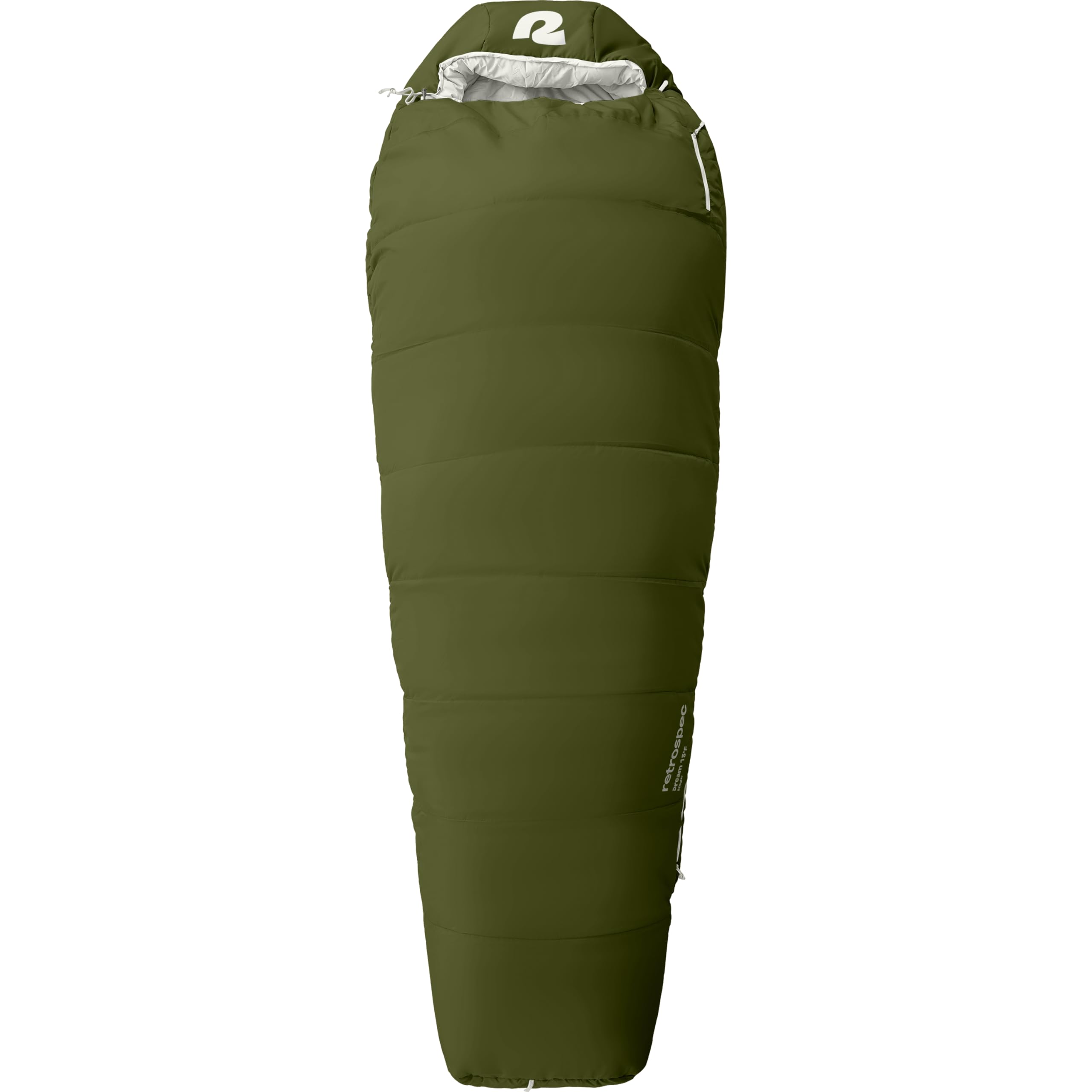 Retrospec Dream Mummy Sleeping Bag - 5, 15, & 30°F Cold Weather Camping & Travel Essential Gear with Water - Resistant Shell & Synthetic Fill -