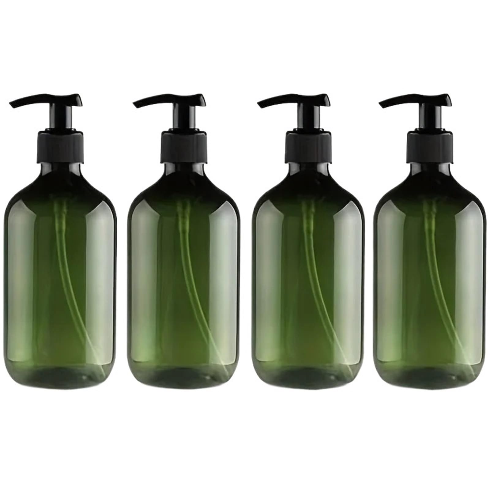 SKPVPOKOYL Empty Pump Dispenser Shampoo Bottles Refillable Containers For Liquid Soap(Green,500ML_4PCS)
