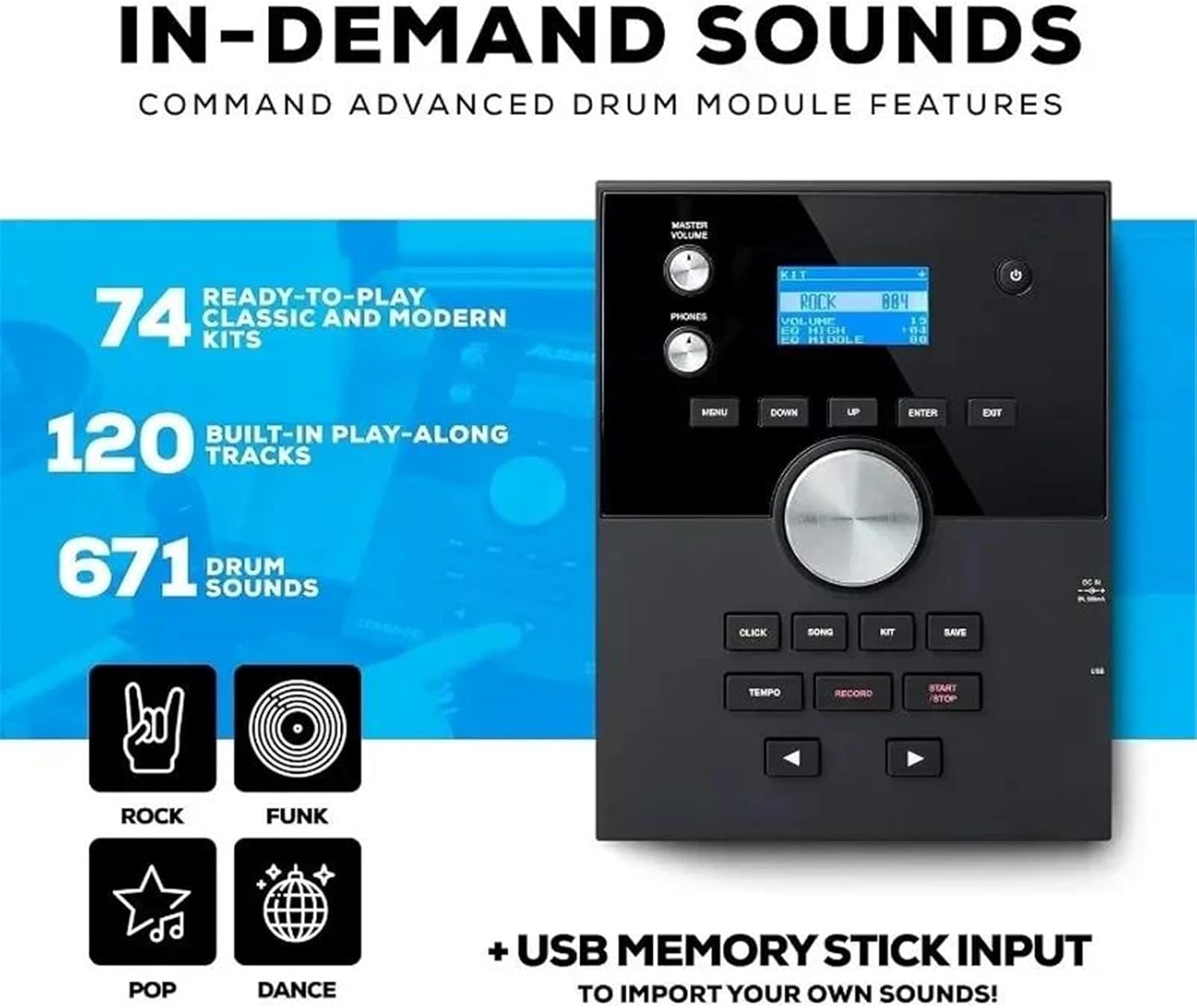 Drums Kit Electric Drum Set USB MIDI Connectivity Electronic Acoustic Drum Kit Sounds Dual Zone Mesh Pads Electric Drum for Beginner