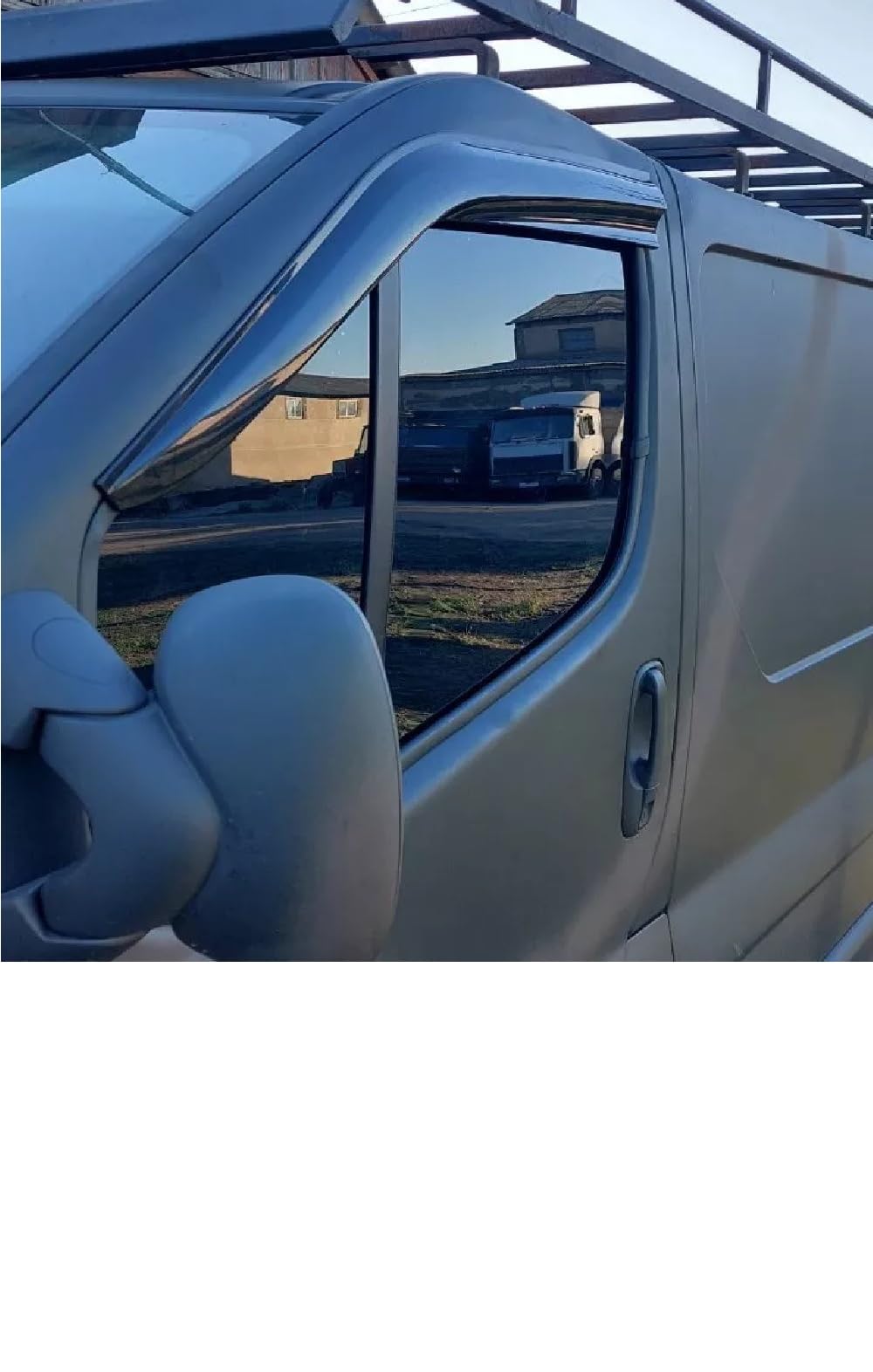 Deflettori d'aria per finestrini laterali, compatibili con Renault Trafic 2003-2015, parapioggia, deflettori adesivi, 2 pezzi