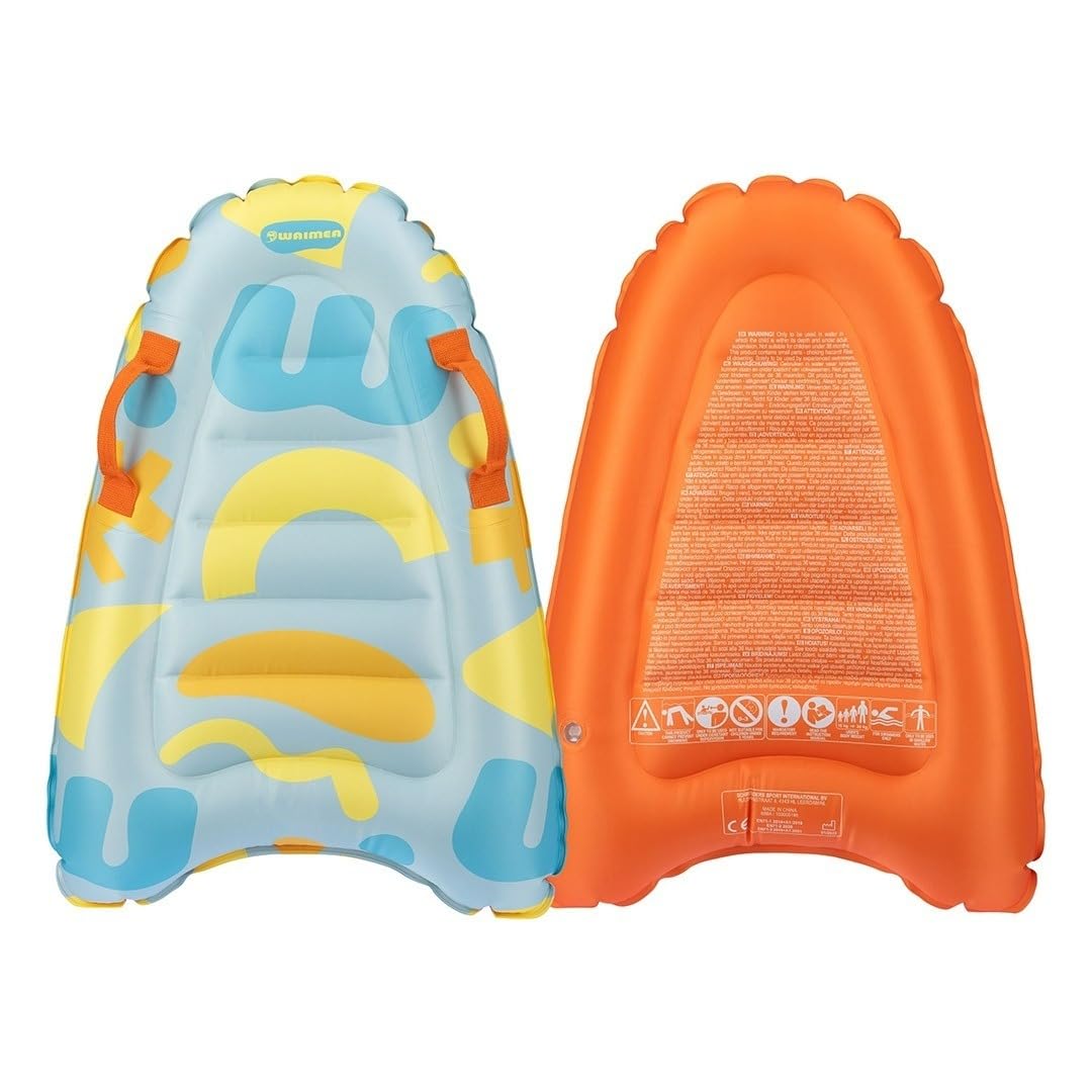 Waimea Aufblasbares Bodyboard mit Griffen - Hellblau/Gelb/Orange - 70 cm Länge